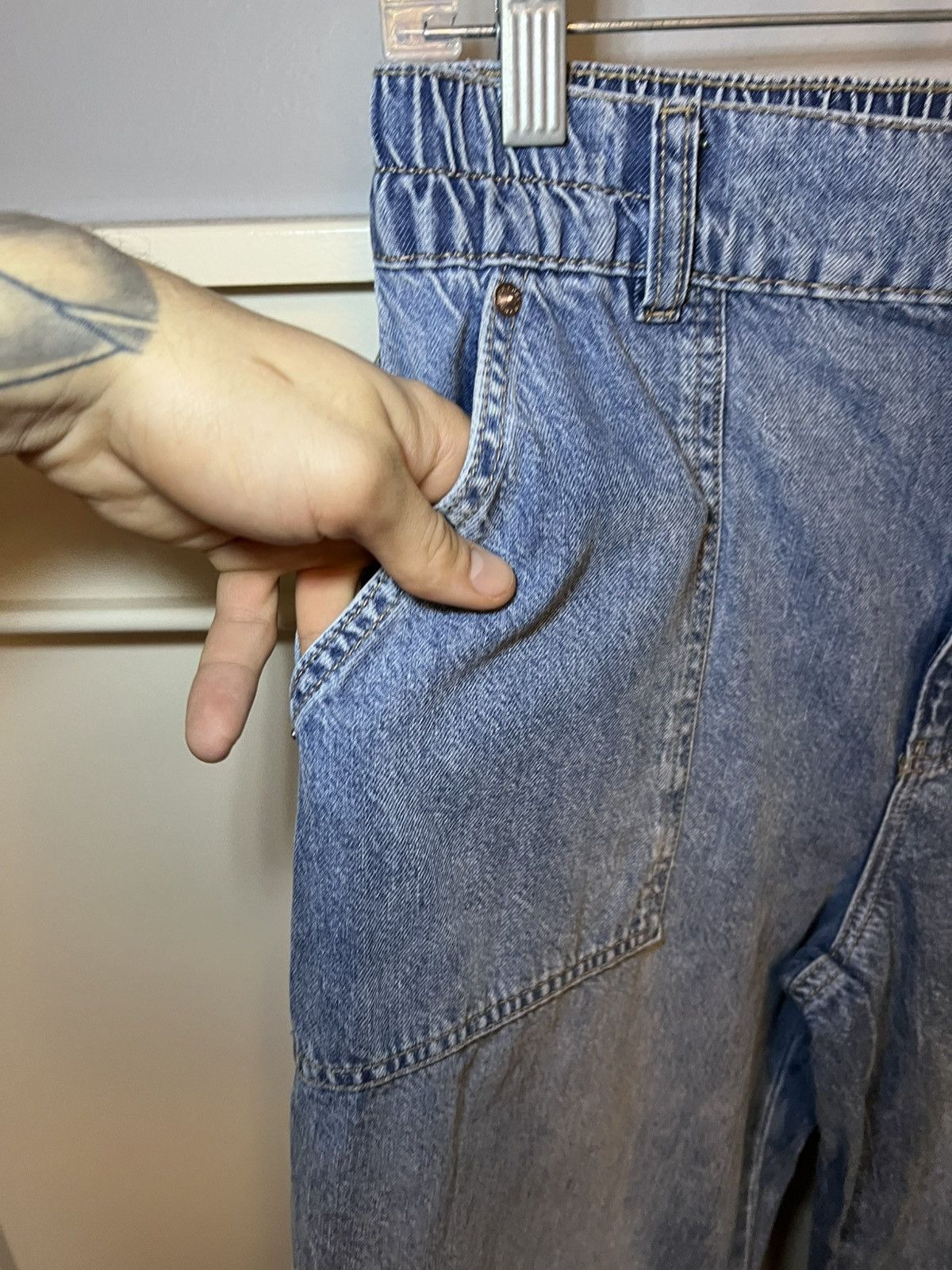 Garage Garage baggy wide leg flared blue jeans Size 27" / US 4 / IT 40 - 8 Thumbnail