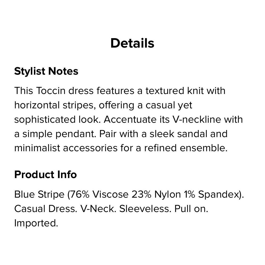 Other Toccin Womens Sadie Sleeveless Striped Midi Dress Msrp $395 Size S / US 4 / IT 40 - 6 Thumbnail