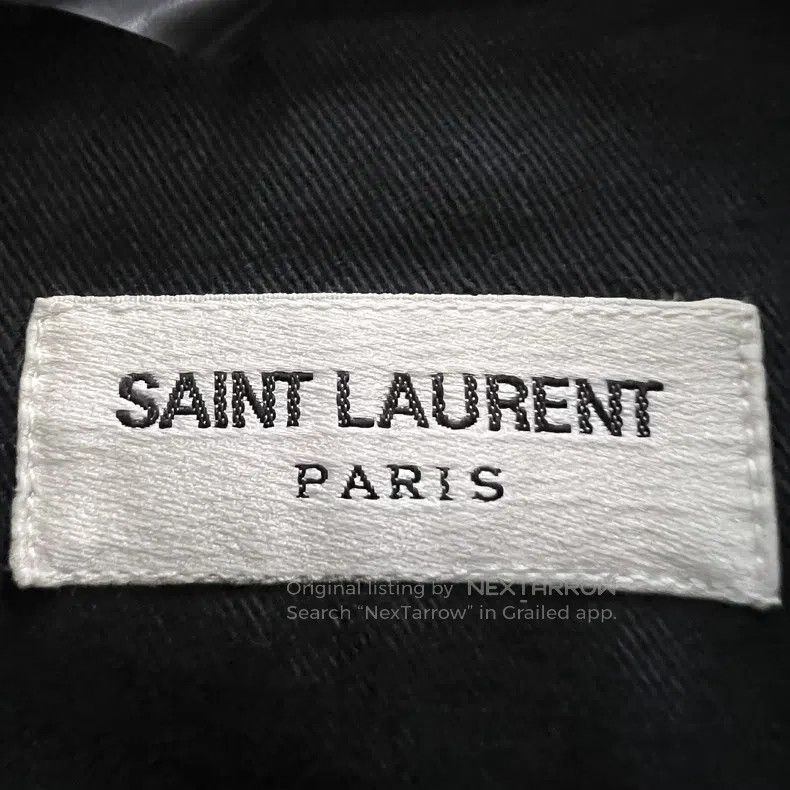 Saint Laurent Paris Saint Laurent Paris Black Zip-Up Lapel Parka Jacket Size US M / EU 48-50 / 2 - 4 Thumbnail
