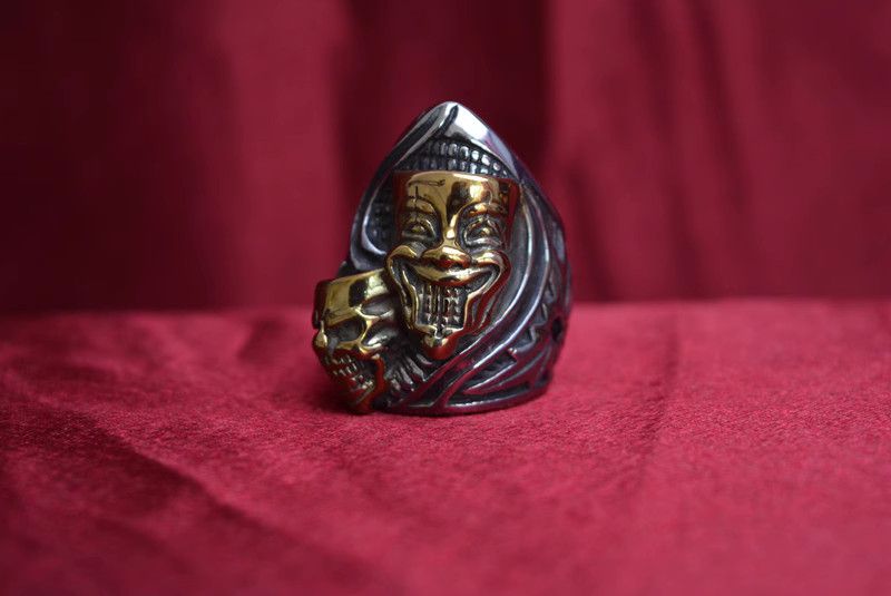 Jewelry Joker Dark Jewelry Rings Open Size Chrome Ring (Size 7-13) Size ONE SIZE - 6 Thumbnail