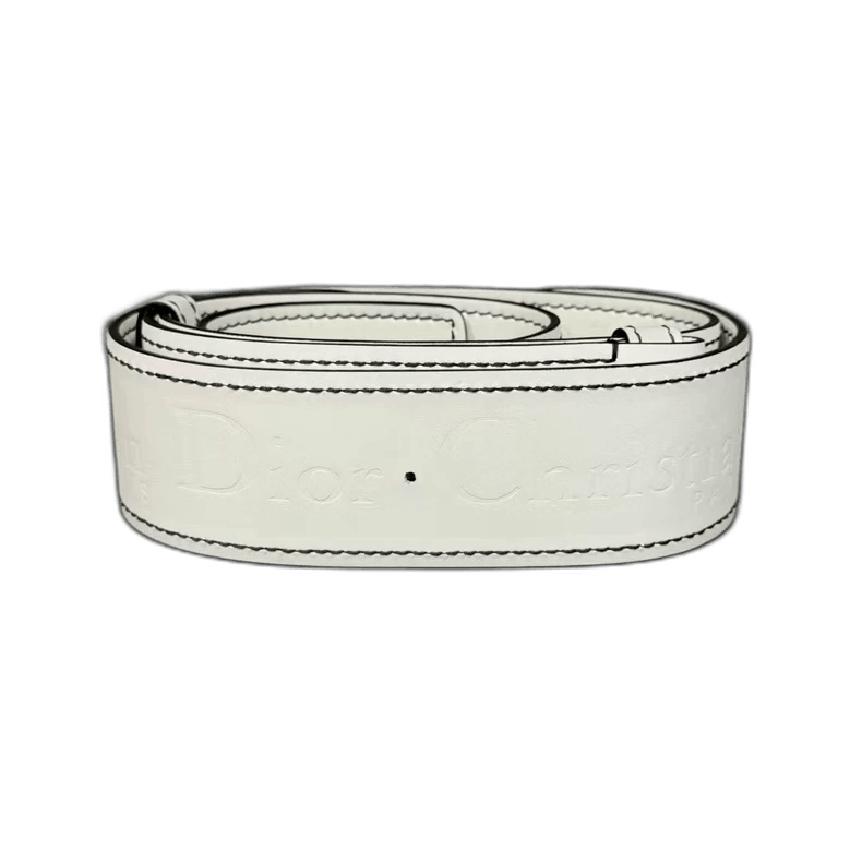 Dior Dior White Leather Belt Size ONE SIZE - 1 Thumbnail