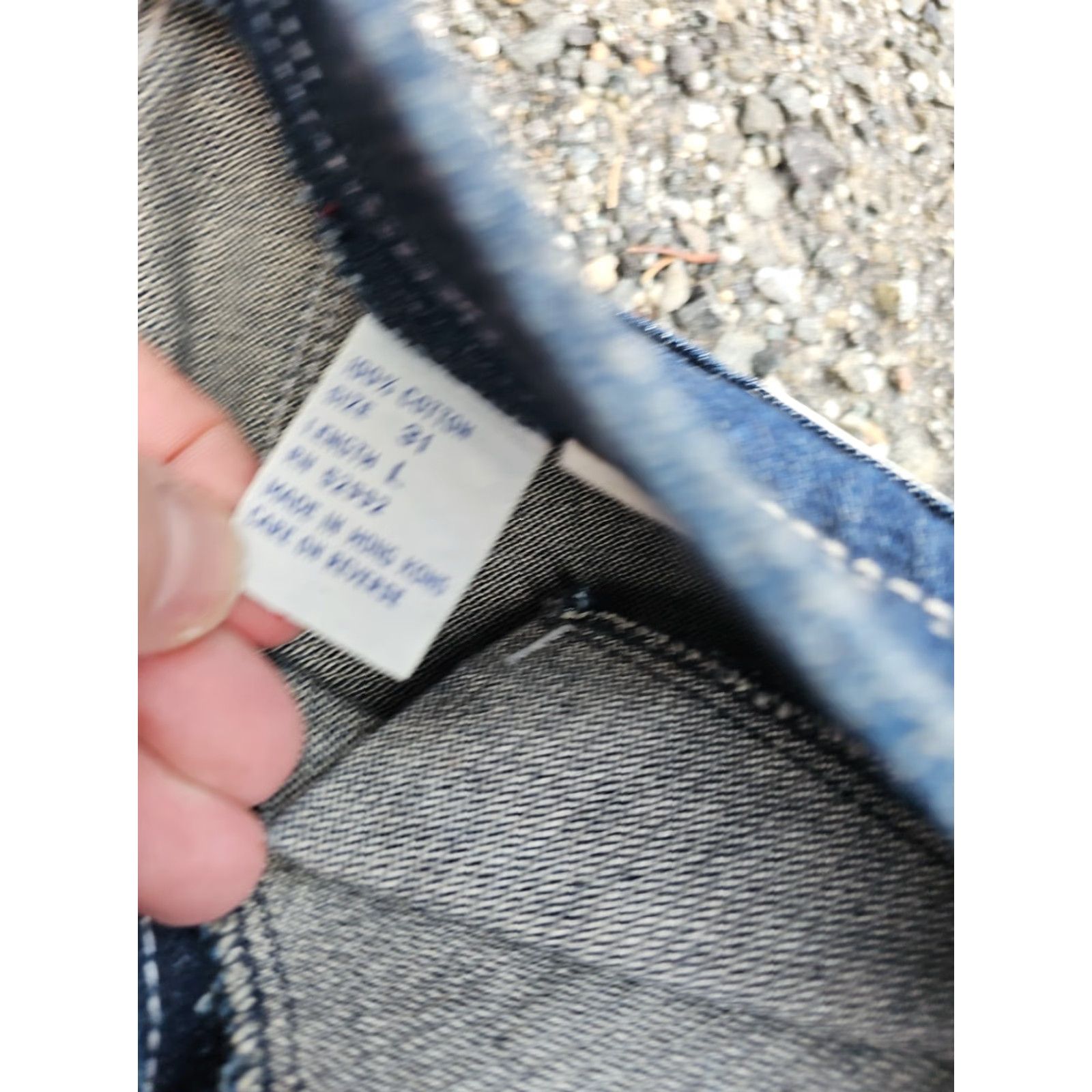 Jordache Jordache Jeans Unhemmed Vintage Long Dark Wash Deadstock 31 Men Blue 26x35.5 Size US 31 - 3 Thumbnail