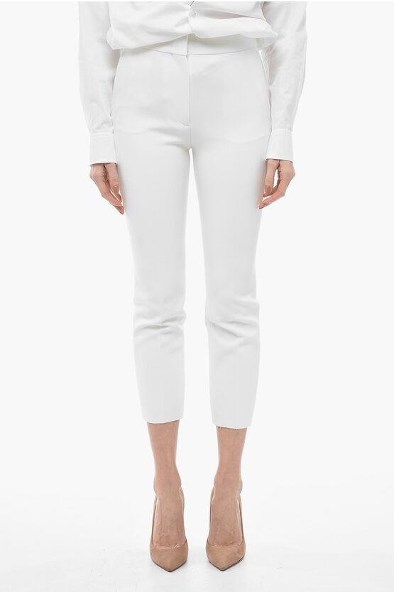 image of Msgm 3 Pocket Slim Fit Pants With Hidden Closure in White, Women's (Size 26)