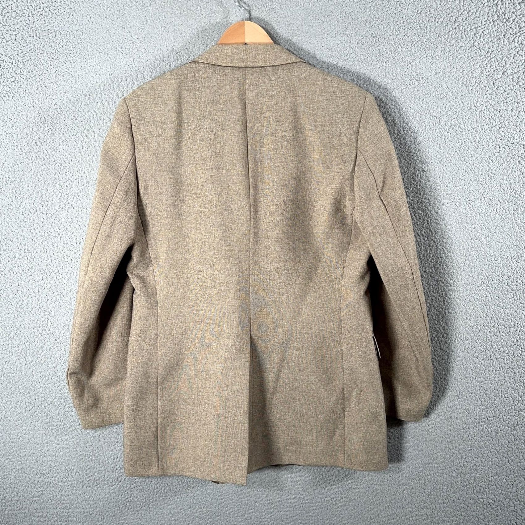 Levi's VINTAGE Levis Suit Mens 44 36W Beige Poly Tweed 2 Piece Sta Prest 80s Size 44R - 5 Thumbnail