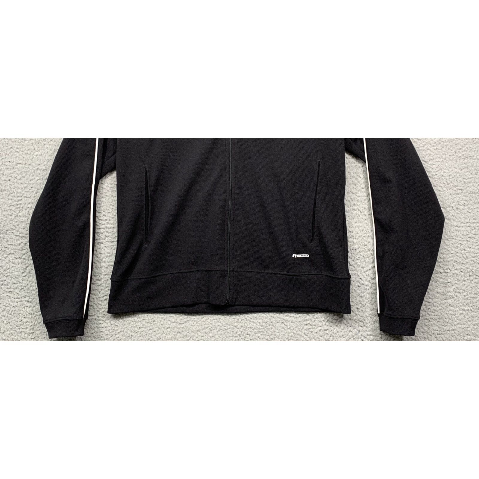 Russell Athletic Russell Athletic Womens Hooded Track Jacket Full Zip Black Dri-Power Size M Medium Athletic Fit Smart Casual Activewear Womens Jacket Size M / US 6-8 / IT 42-44 - 3 Thumbnail