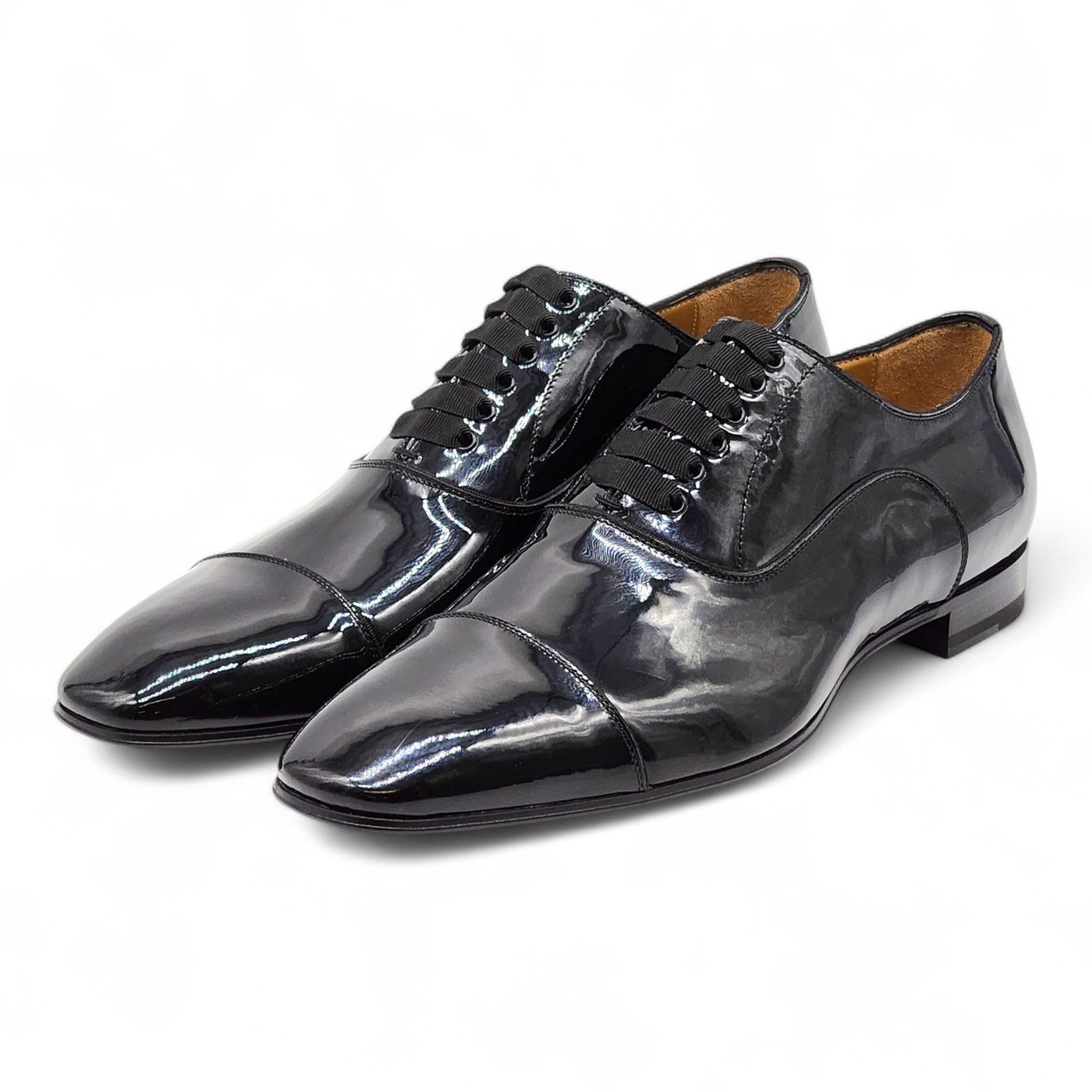Christian Louboutin Greggo Oxford Tuxedo Patent Leather Shoes Eu 43.5 Us 10.5 in Black, Men's