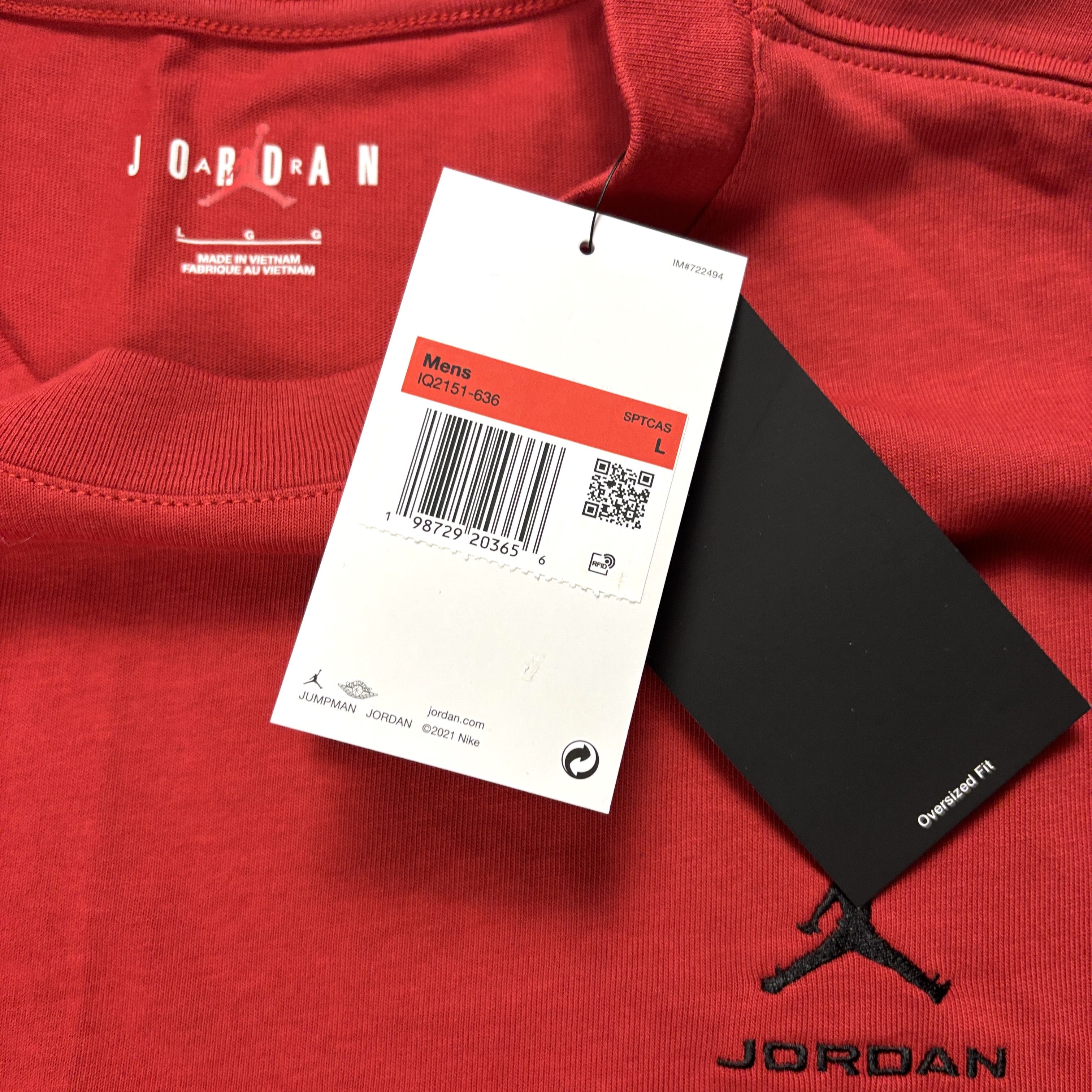 Jordan Brand Jordan Mens Oversized 23 Black Cat Shirt Red Sz L NWT Size US L / EU 52-54 / 3 - 5 Thumbnail