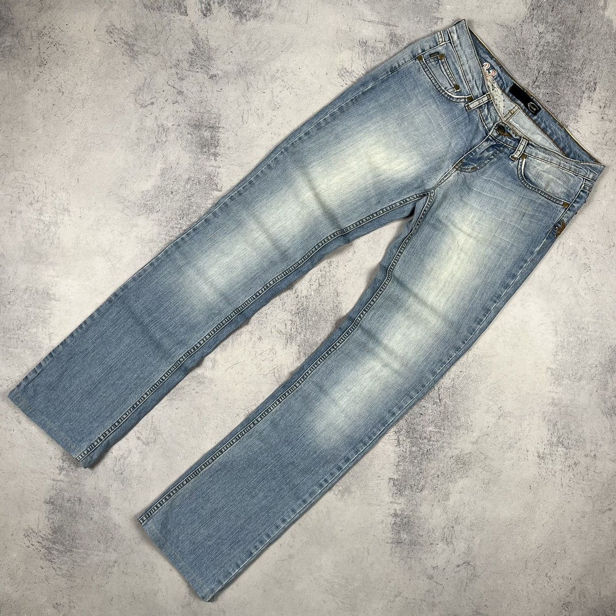 Roberto Cavalli Just Cavalli by Roberto Cavalli embroidered dragon y2k jeans Size 28" / US 6 / IT 42 - 9 Thumbnail