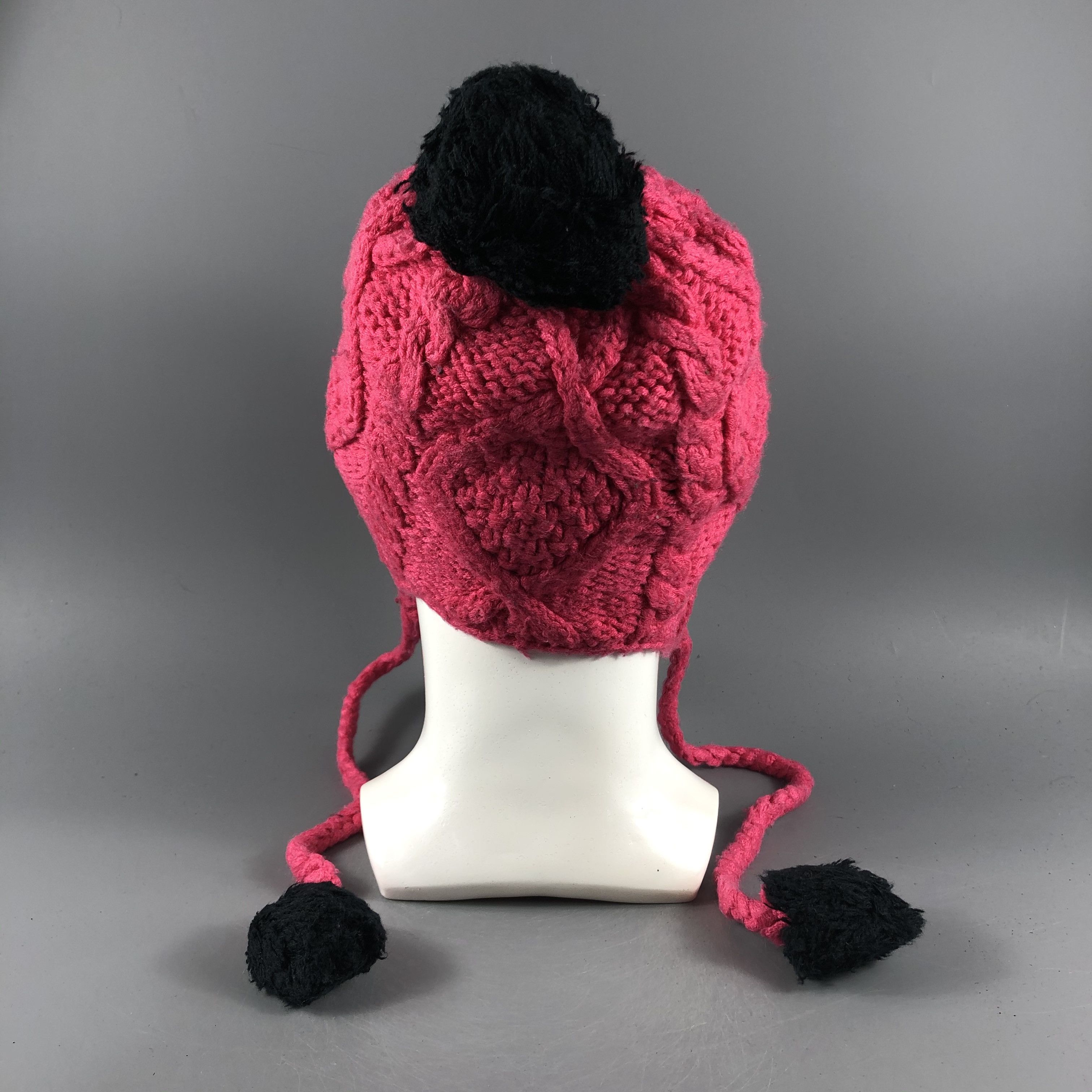 Vintage Womens Ear Flap Hat Beanie Snow Hat Snow Cap -D448 Size ONE SIZE - 3 Thumbnail