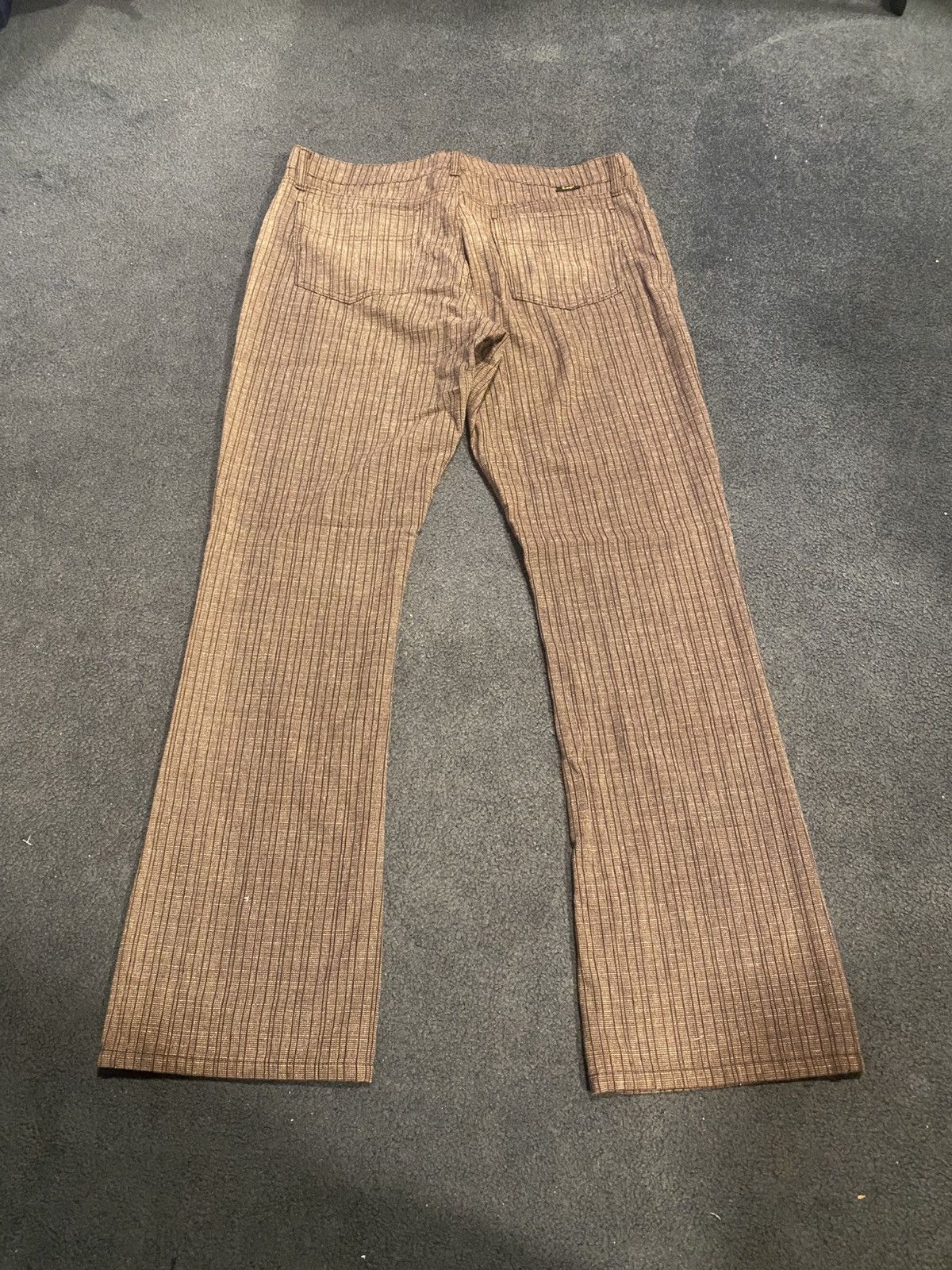 Lee × Vintage VINTAGE 70s LEE BOOT CUT BROWN CHECKERED TROUSERS imo Size US 37 - 2 Thumbnail
