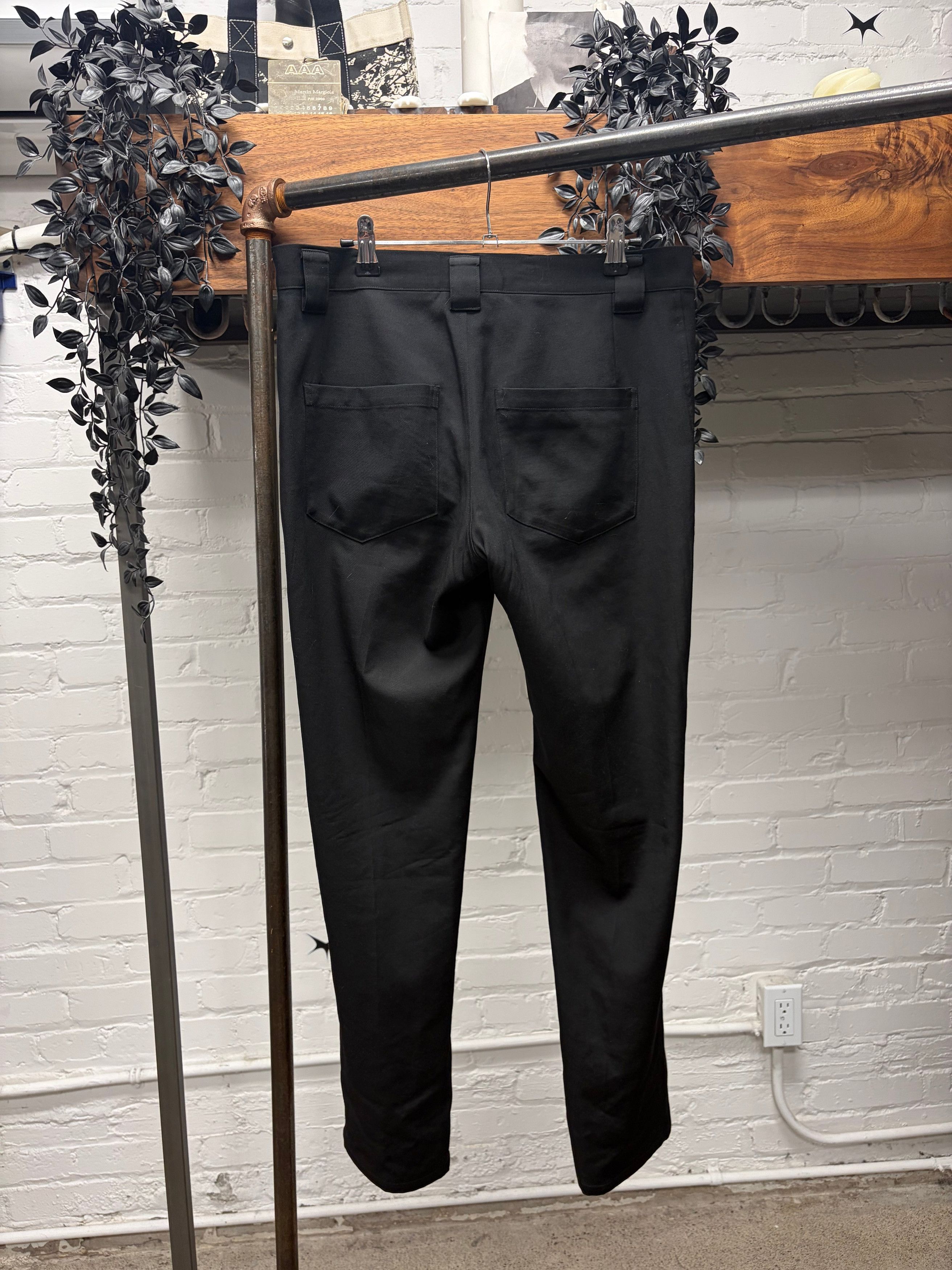 Yohji Yamamoto Yohji Yamamoto Mainline Pleated Black Straight Leg Trousers Size US 32 / EU 48 - 4 Thumbnail