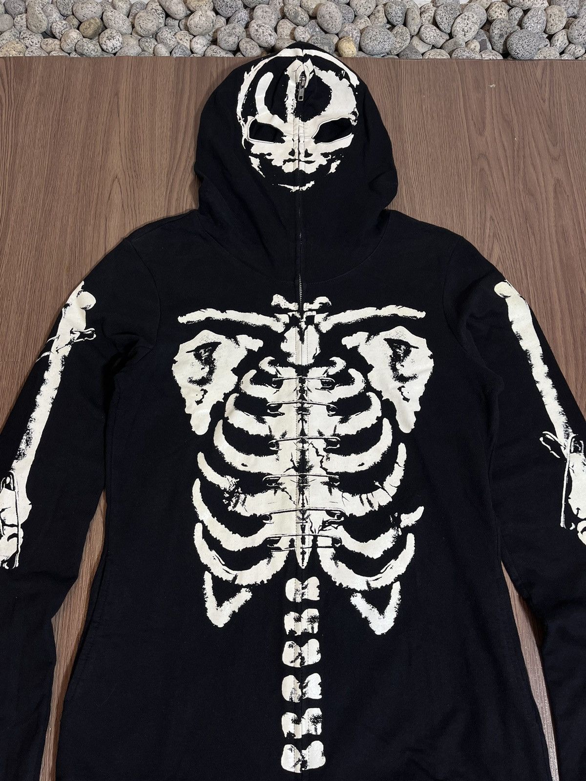 2000's Y2K Rude (Hot Topic) Skeleton Zip hoodie