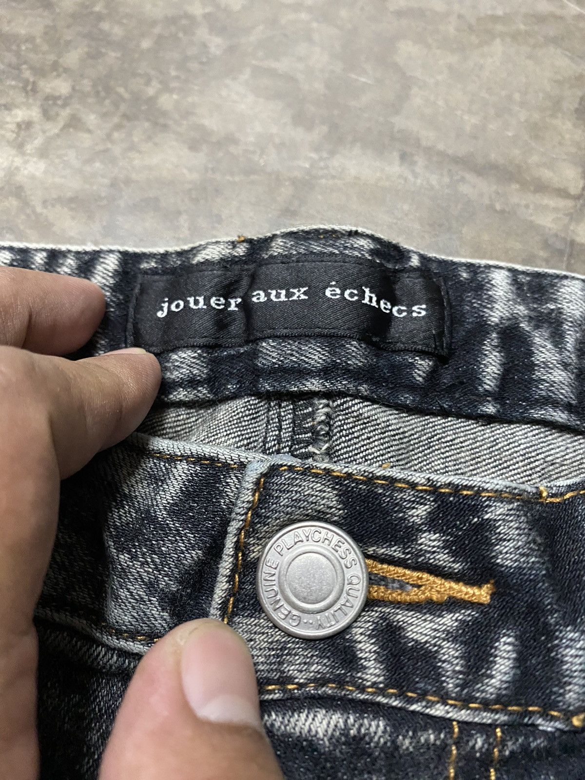Japanese Brand Flare Jeans Jouer Aux Echecs Black Wash #15 Size US 30 / EU 46 - 7 Thumbnail