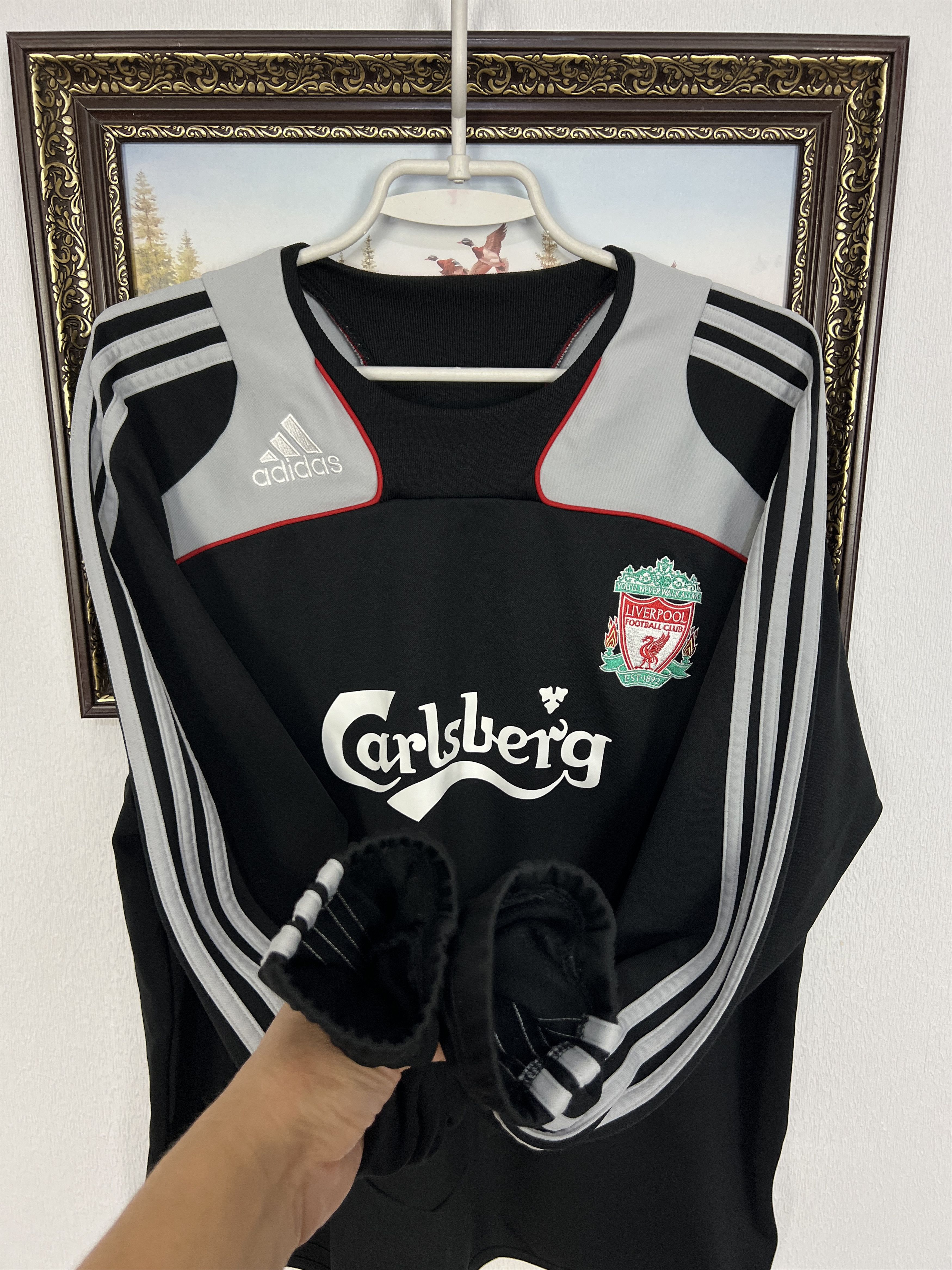 Adidas Liverpool Football Sweatshirt Soccer Track Top Crewneck Size US XL / EU 56 / 4 - 6 Thumbnail