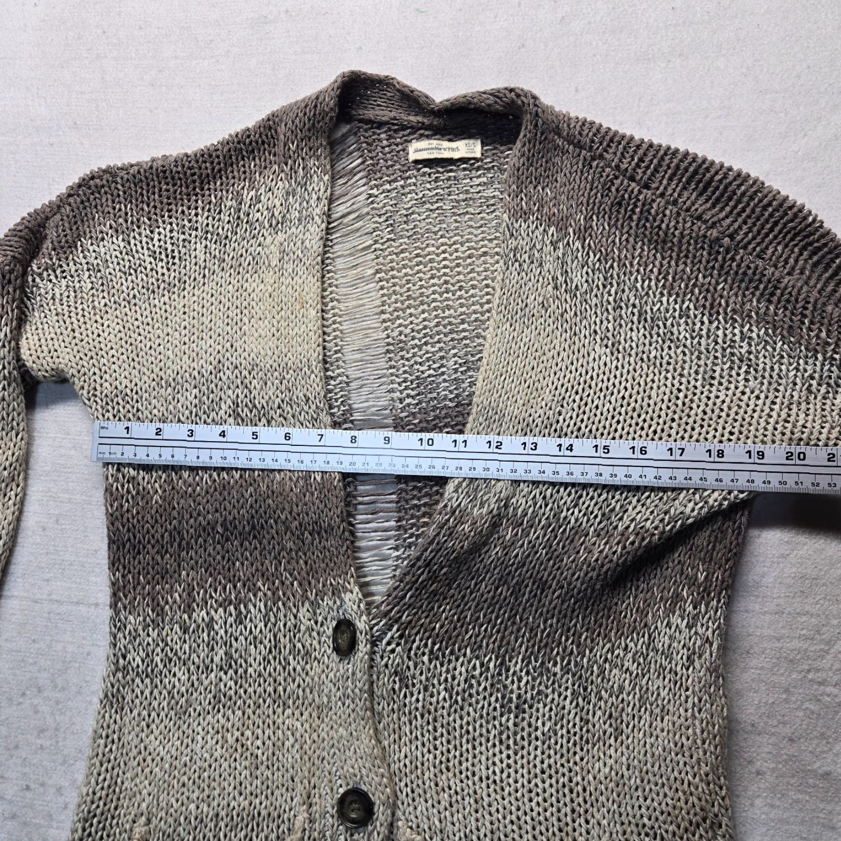 Abercrombie & Fitch VINTAGE Abercrombie & Fitch Women's Cardigan Knit Long Line Button Up XS Brown Sweater 2010s Size XS / US 0-2 / IT 36-38 - 7 Thumbnail