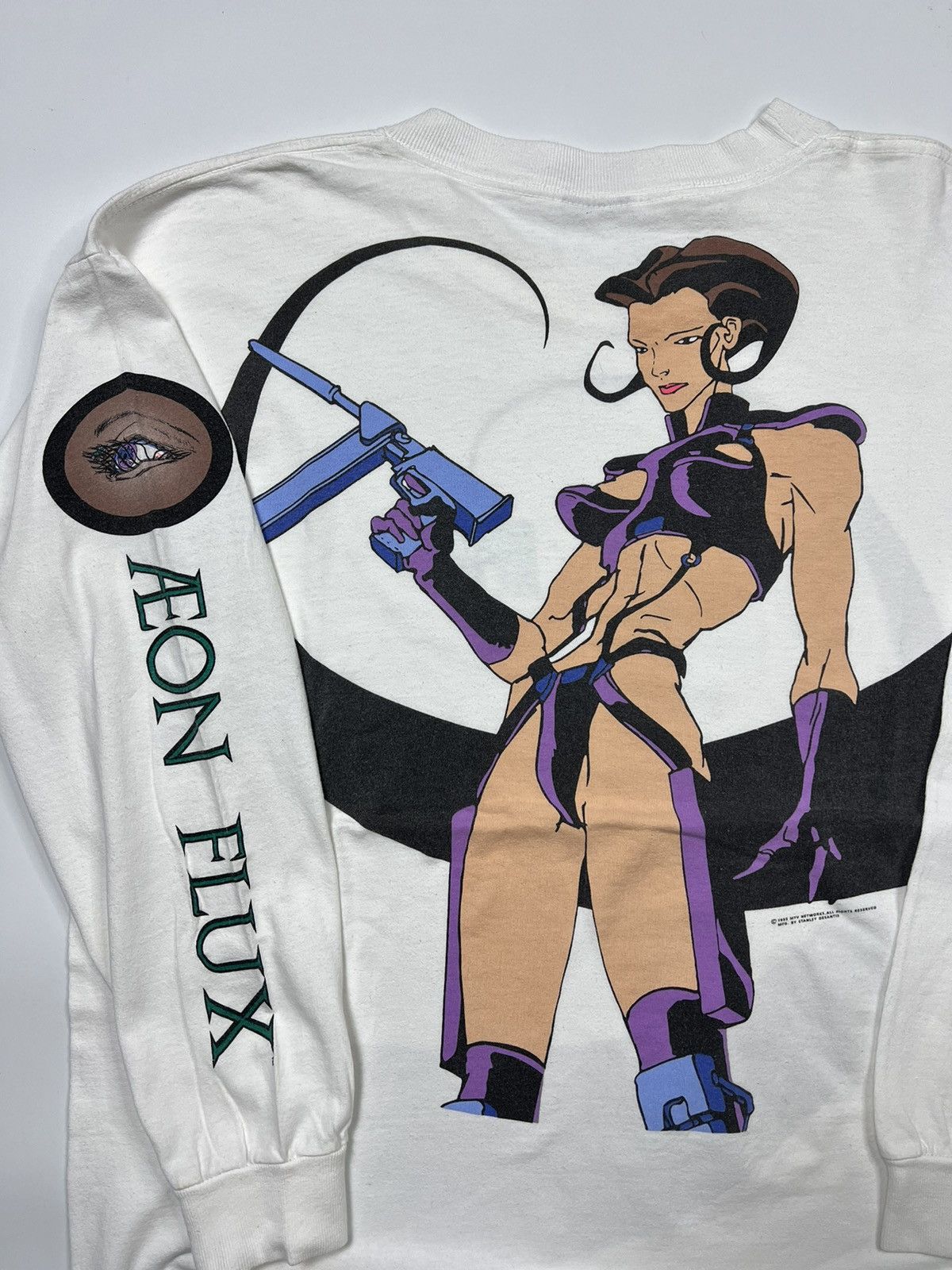 Anime × Mtv × Vintage RARE Vintage 90s AEON FLUX Long Sleeve Shirt Size US XL / EU 56 / 4 - 3 Thumbnail