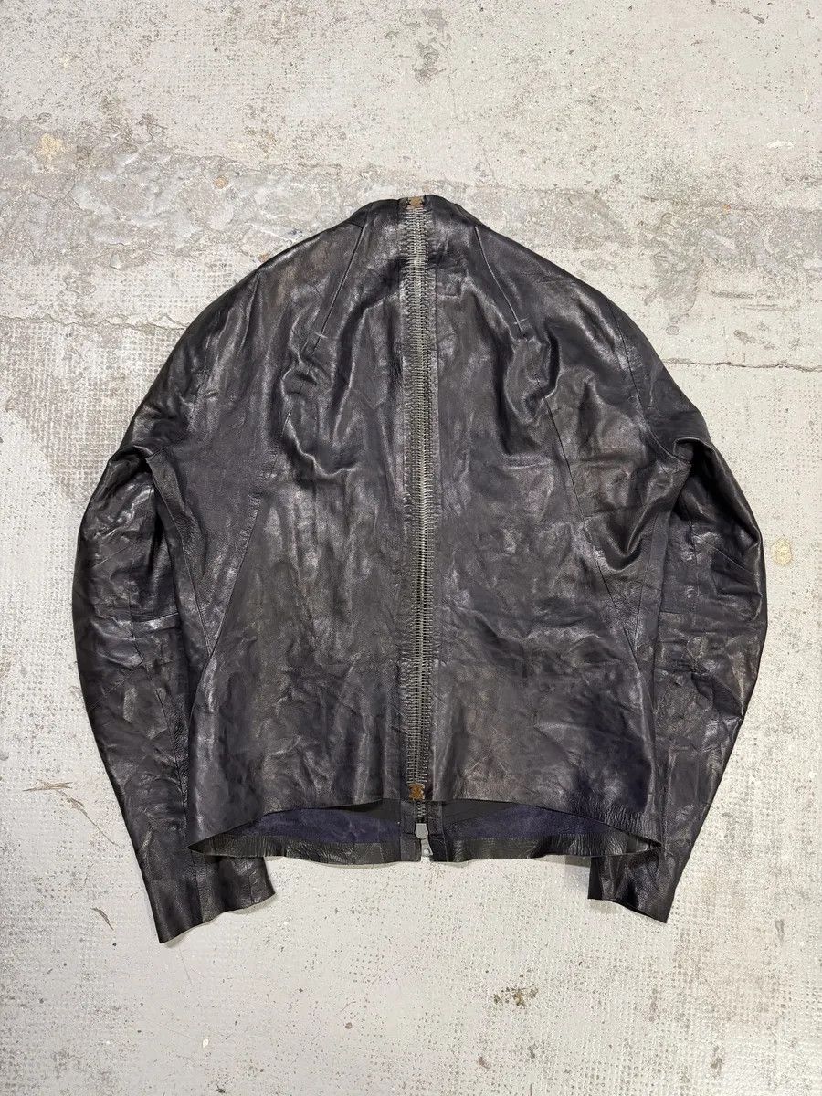 Isaac Sellam Experience Isaac Sellam Dark Purple Backzip Premium Leather Avant-Garde Jacket Size US L / EU 52-54 / 3 - 4 Thumbnail