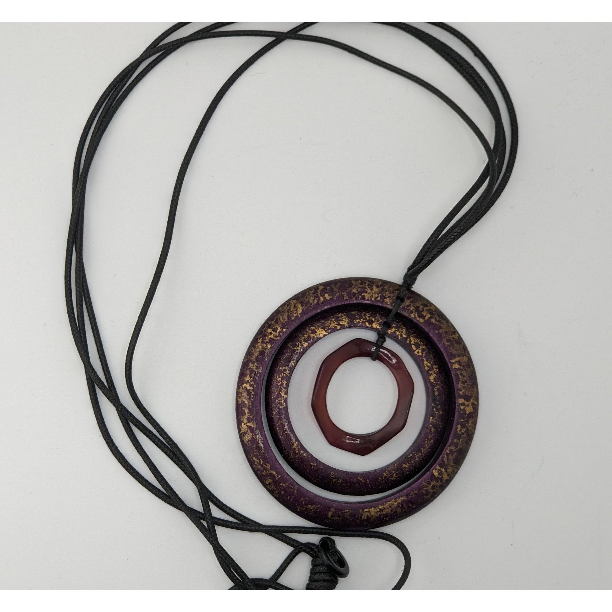 Other Bohemian Abstract Layered Ring Purple And Gold Tone Adjustab Size ONE SIZE - 5 Thumbnail
