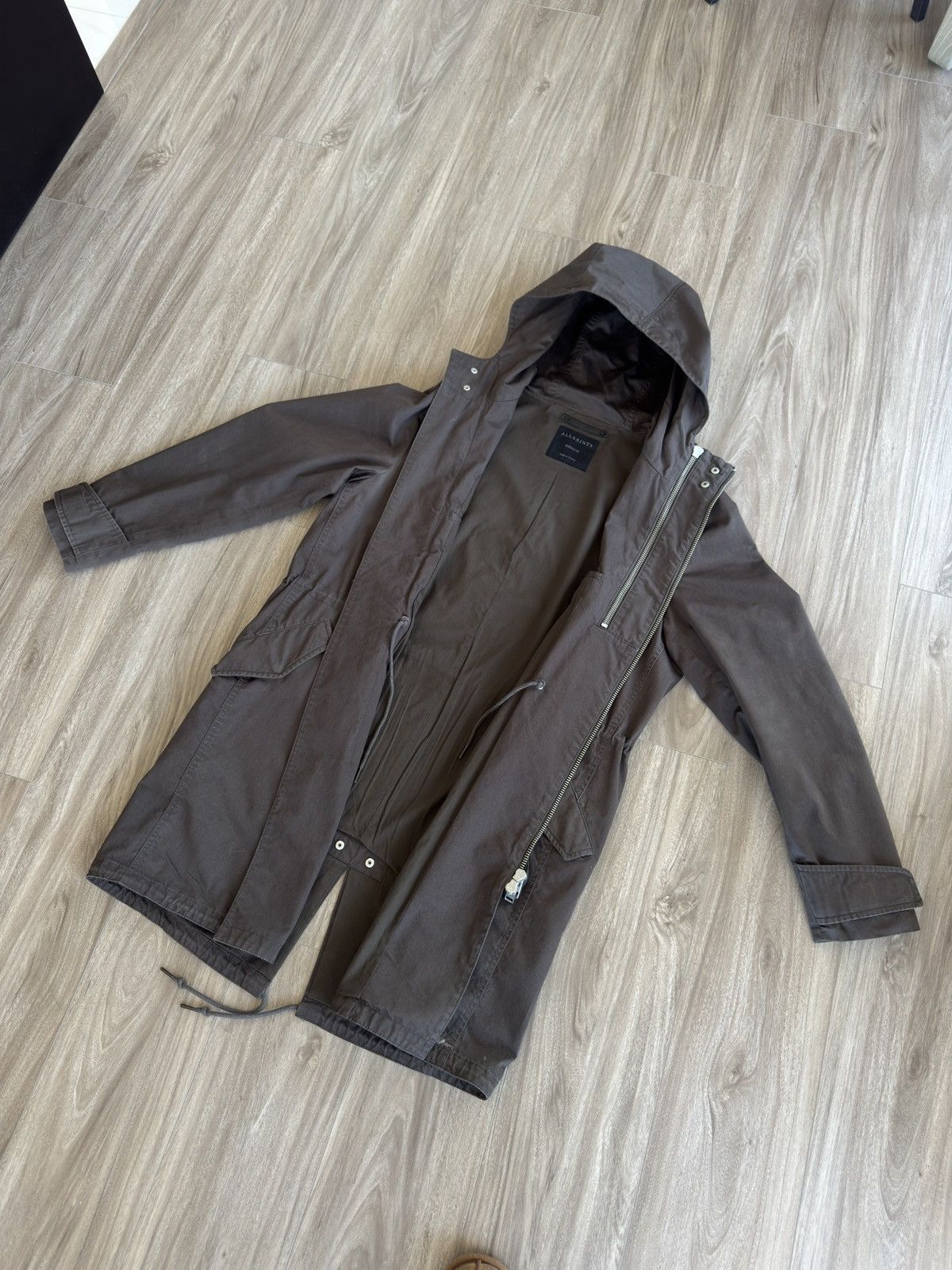 Allsaints Fishtail Cargo Parka Jacket Dark Brown Size US M / EU 48-50 / 2 - 6 Thumbnail