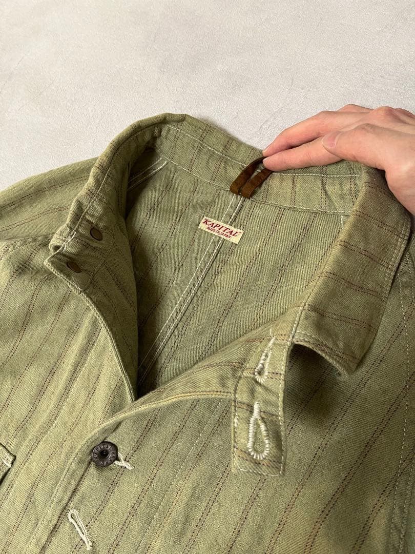 Kapital Kapital Gibson Stripe Cactus Overshirt Size US M / EU 48-50 / 2 - 7 Thumbnail