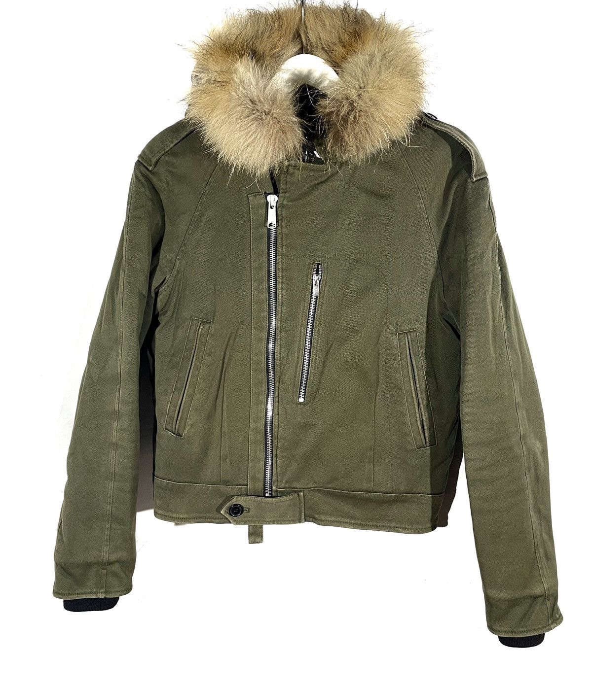 Sandro Sandro Paris Women Denim Green Fur Opium Jacket Size S Size S / US 4 / IT 40 - 1 Thumbnail