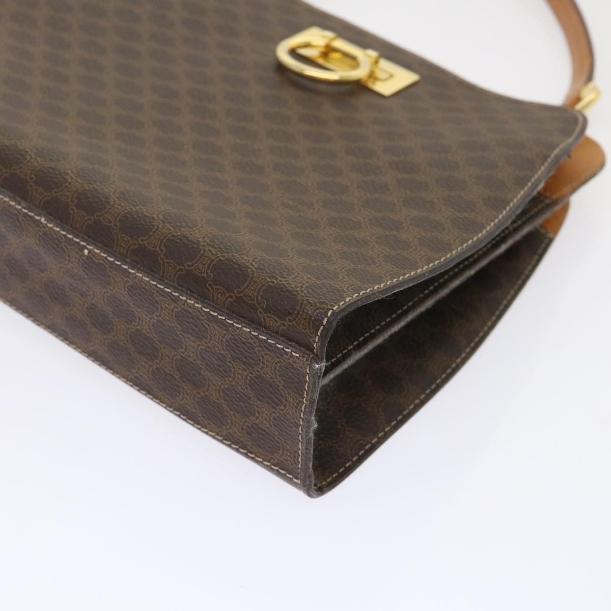 Celine CELINE Macadam Canvas Hand Bag Pvc Leather Brown Size ONE SIZE - 15 Thumbnail