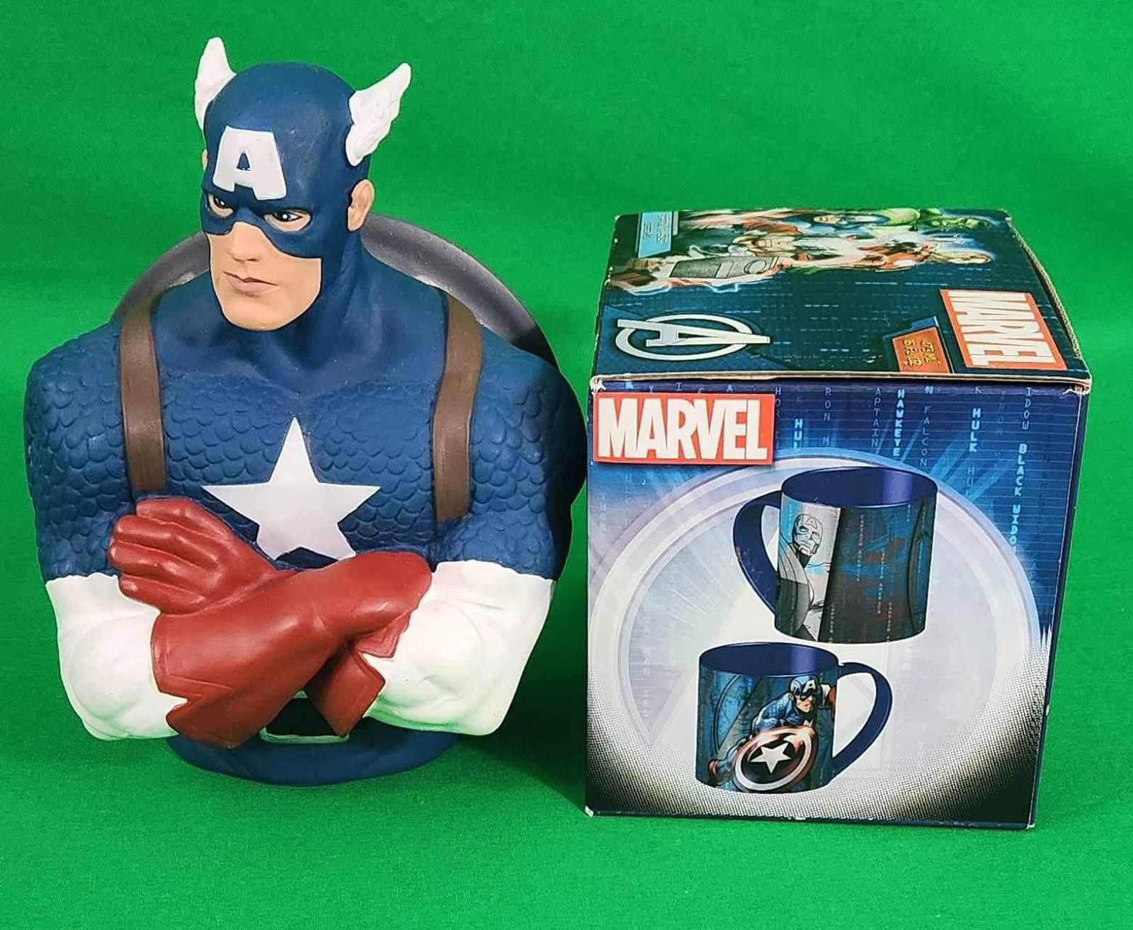 Marvel Comics Captain America Avengers NEW Marvel Hasbro Coin Bank Mug Set Size ONE SIZE - 1 Thumbnail