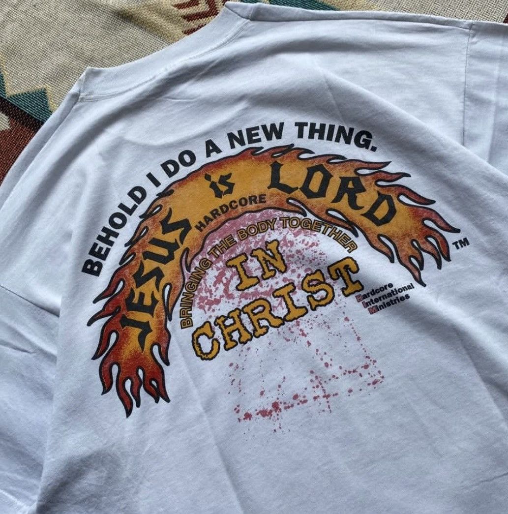 Vintage Vintage Jessus Is Lord Hard Core Band Tee Size US M / EU 48-50 / 2 - 1 Thumbnail