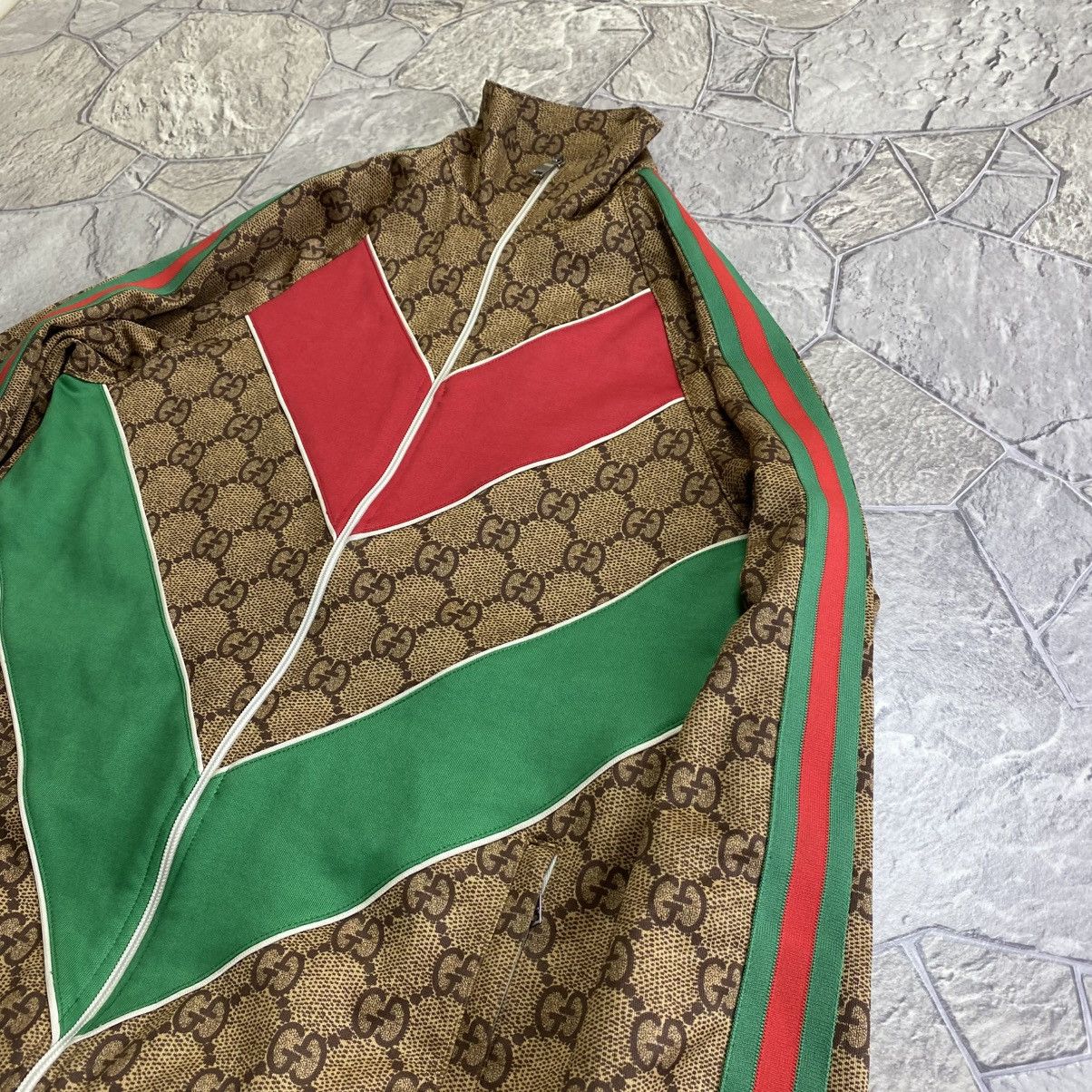 Gucci Gucci Monogram Logo GG Jacquard Track Suit Zip-up Jacket Size US M / EU 48-50 / 2 - 2 Thumbnail