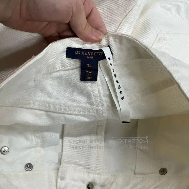 Louis Vuitton Louis Vuitton White Cotton Women's Jeans . Size 23" - 3 Thumbnail