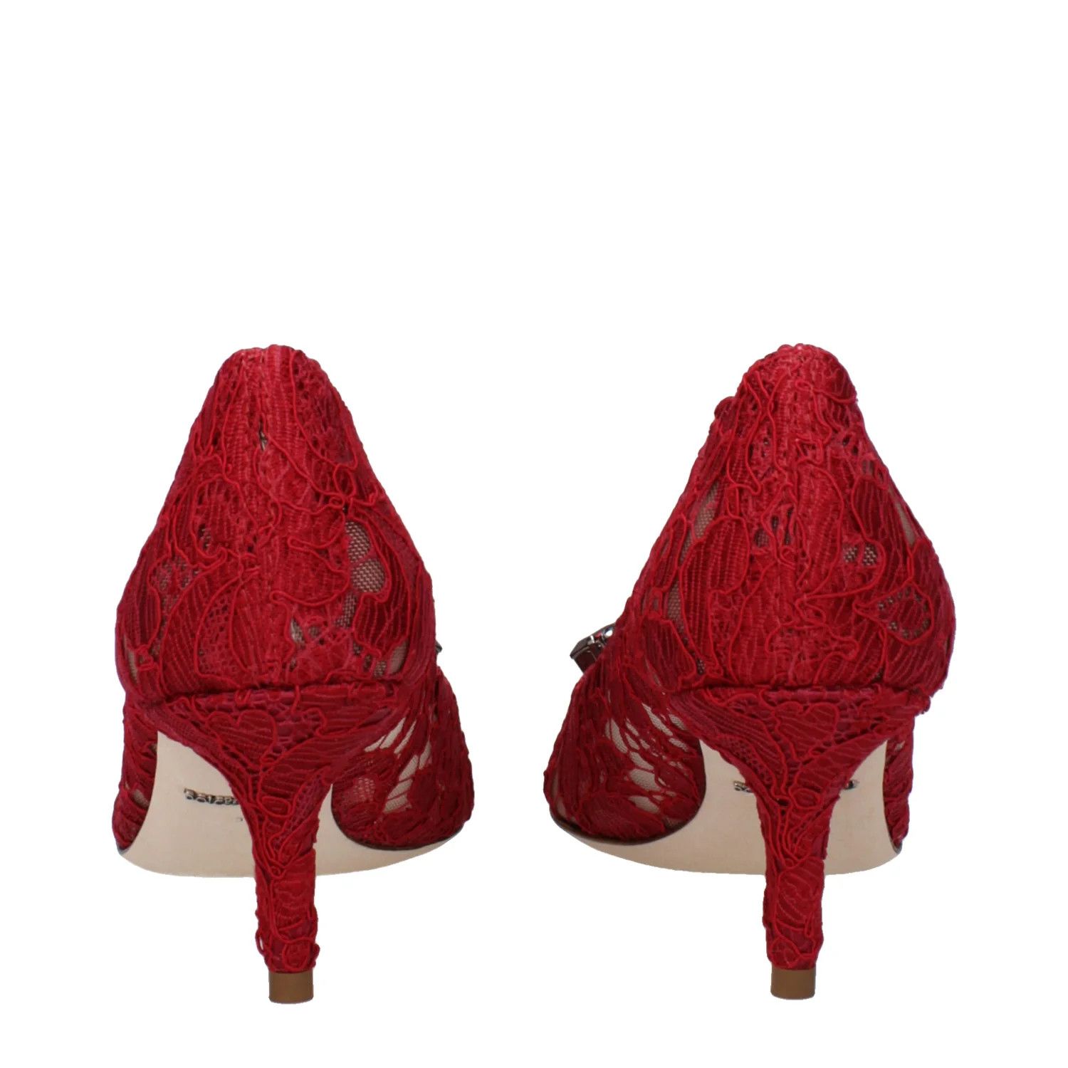 Dolce & Gabbana ob1o1e1124 Lace Pumps in Red Size US 6.5 / IT 36.5 - 5 Thumbnail