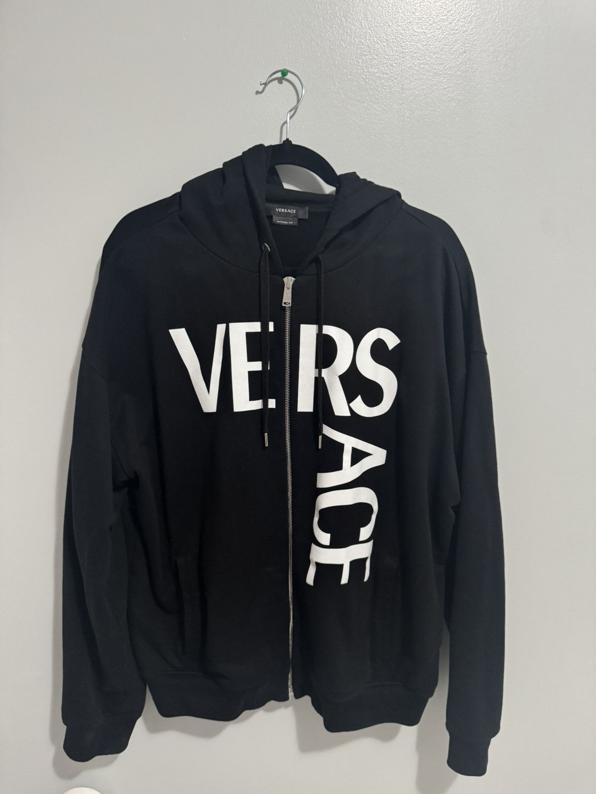 Versace Versace Mitchel Fit Full-Zip Hoodie – Black/White Size 3XL / US 20-22 - 1 Thumbnail