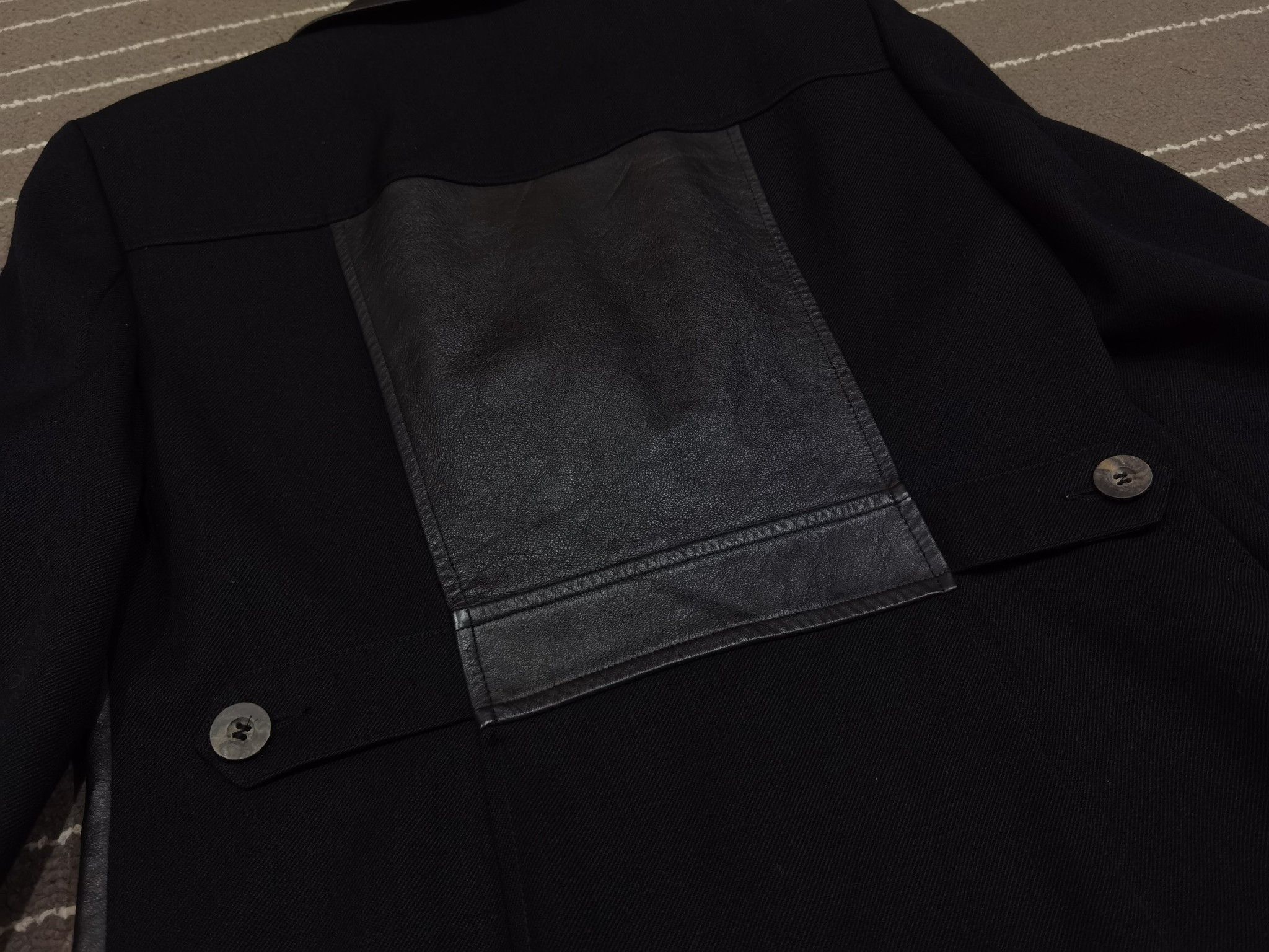 Sisley Sisley PARIS vintage leather wool designer BLAZER XS 8149 Size XS / US 0-2 / IT 36-38 - 8 Thumbnail
