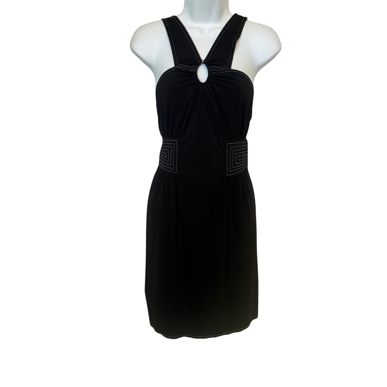 Bcbgmaxazria BCBG MaxAzria Black/White Trim Key Opening Summer Dress. M Size M / US 6-8 / IT 42-44 - 1 Thumbnail