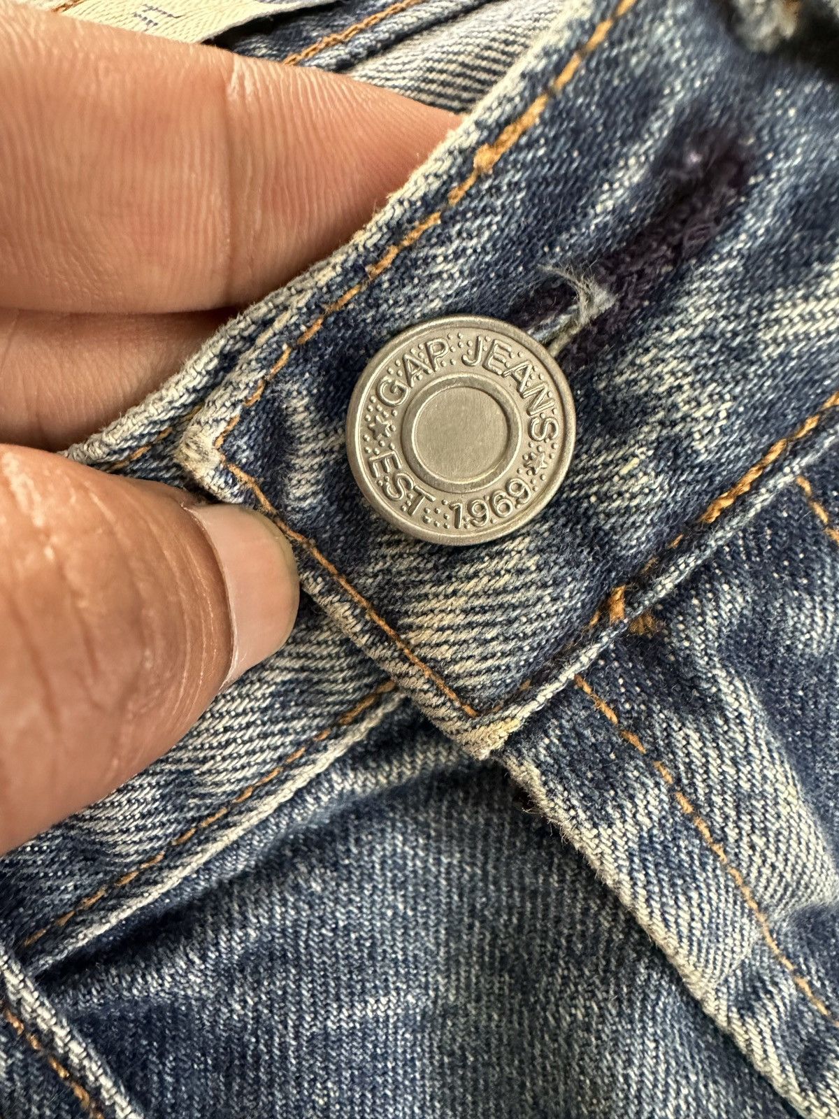 Vintage FW1999 GAP boot cut handcrafted sashiko denim Size US 28 / EU 44 - 11 Thumbnail