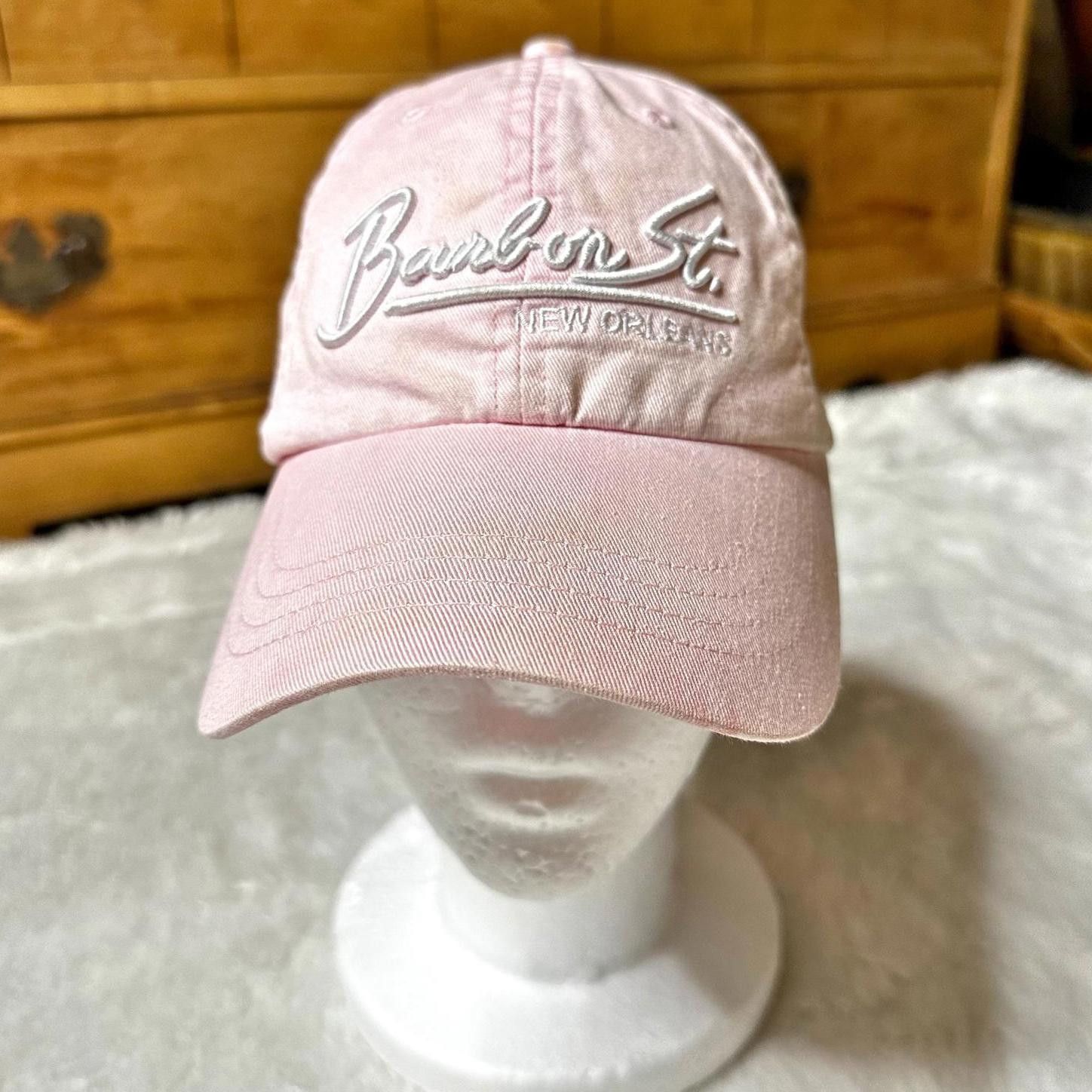 Designer Bourbon St. New Orleans Pink Baseball Cap Adjustable Unisex Size ONE SIZE - 2 Thumbnail