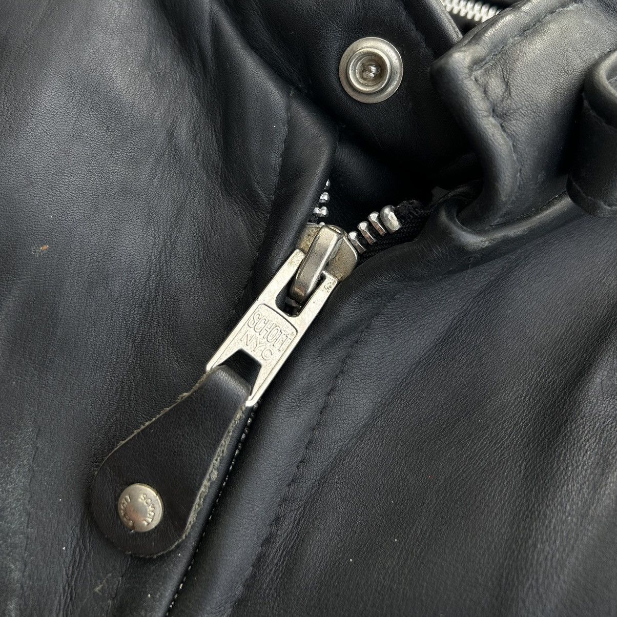 Schott Schott NYC model 141 Classic Racer Leather Motorcycle Jacket Size US L / EU 52-54 / 3 - 6 Thumbnail