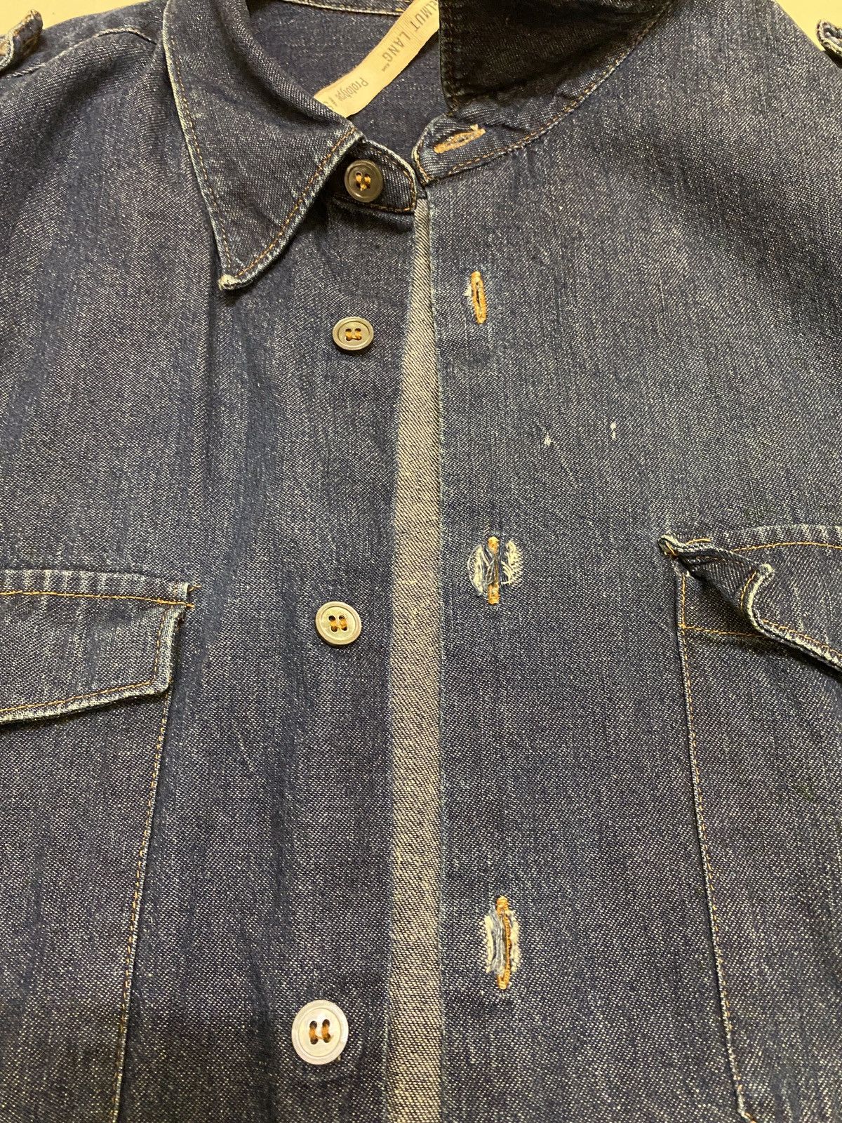 Helmut Lang Vtg SS1997 Helmut Lang Prototype Denim Shirt Size US M / EU 48-50 / 2 - 14 Thumbnail