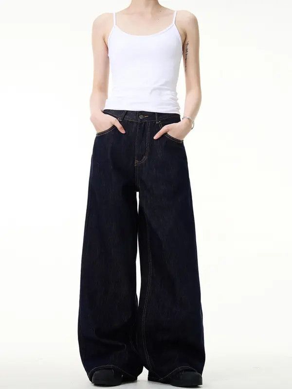 Japanese Brand Miyuki x Riyo American simple retro blue straight jeans Size US 32 / EU 48 - 1 Thumbnail