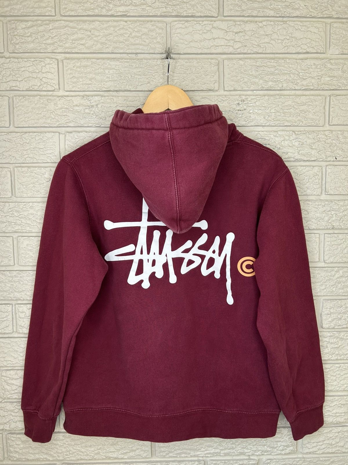 Stussy Stussy Maroon Basic C Pullover Logo Hoodie Size US S / EU 44-46 / 1 - 6 Thumbnail