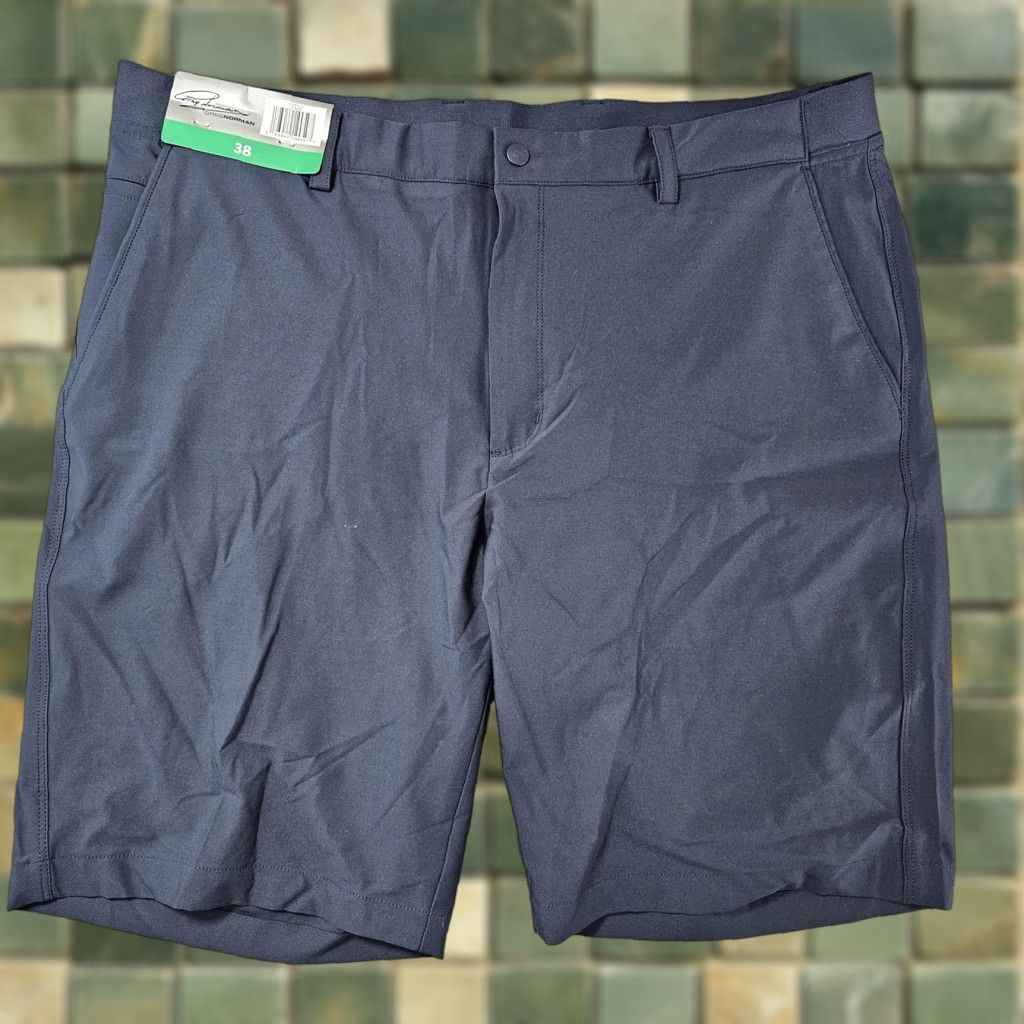 Vintage Greg Norman Ultimate Comfort Shorts Mens 38 Navy Golf Chino Stretch Inseam 10 in Size US 38 / EU 54 - 1 Thumbnail