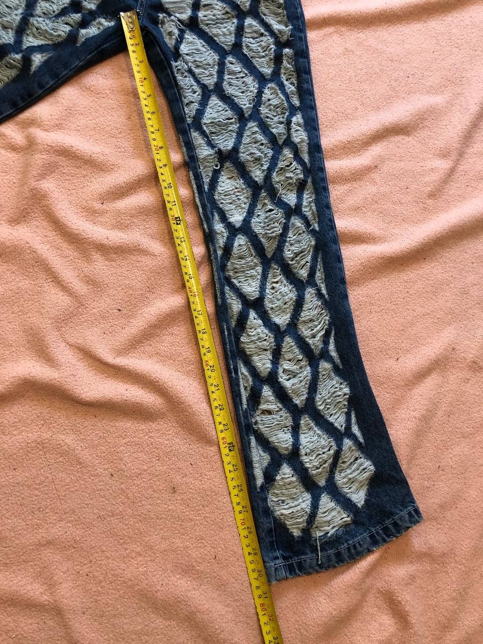 The Ragged Priest Ragged Priest Jeans Patchwork Denim Flared Braided Jean Size 26" / US 2 / IT 38 - 14 Thumbnail