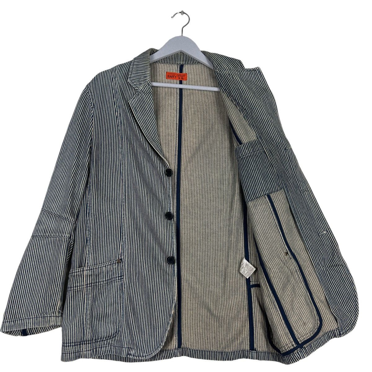 Japanese Brand 🔥 BAFFY HIKORY STRIPE CHORE JACKET Size US M / EU 48-50 / 2 - 9 Thumbnail