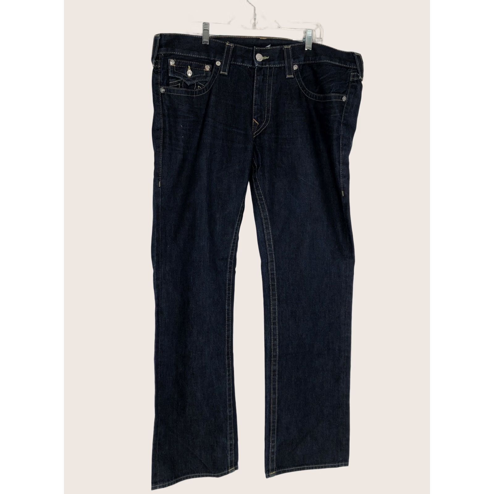 True Religion TRUE RELIGION Ricky Jeans Mens 38x34 Blue - EXCELLENT World Tour Inseam 34 Comfort Fit Mens Boys Girls Size US 38 / EU 54 - 1 Thumbnail