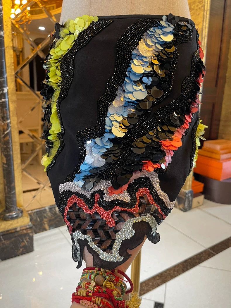 Versace Versace Rework full diamond sequin rhinestone skirt Size M / US 6-8 / IT 42-44 - 7 Thumbnail
