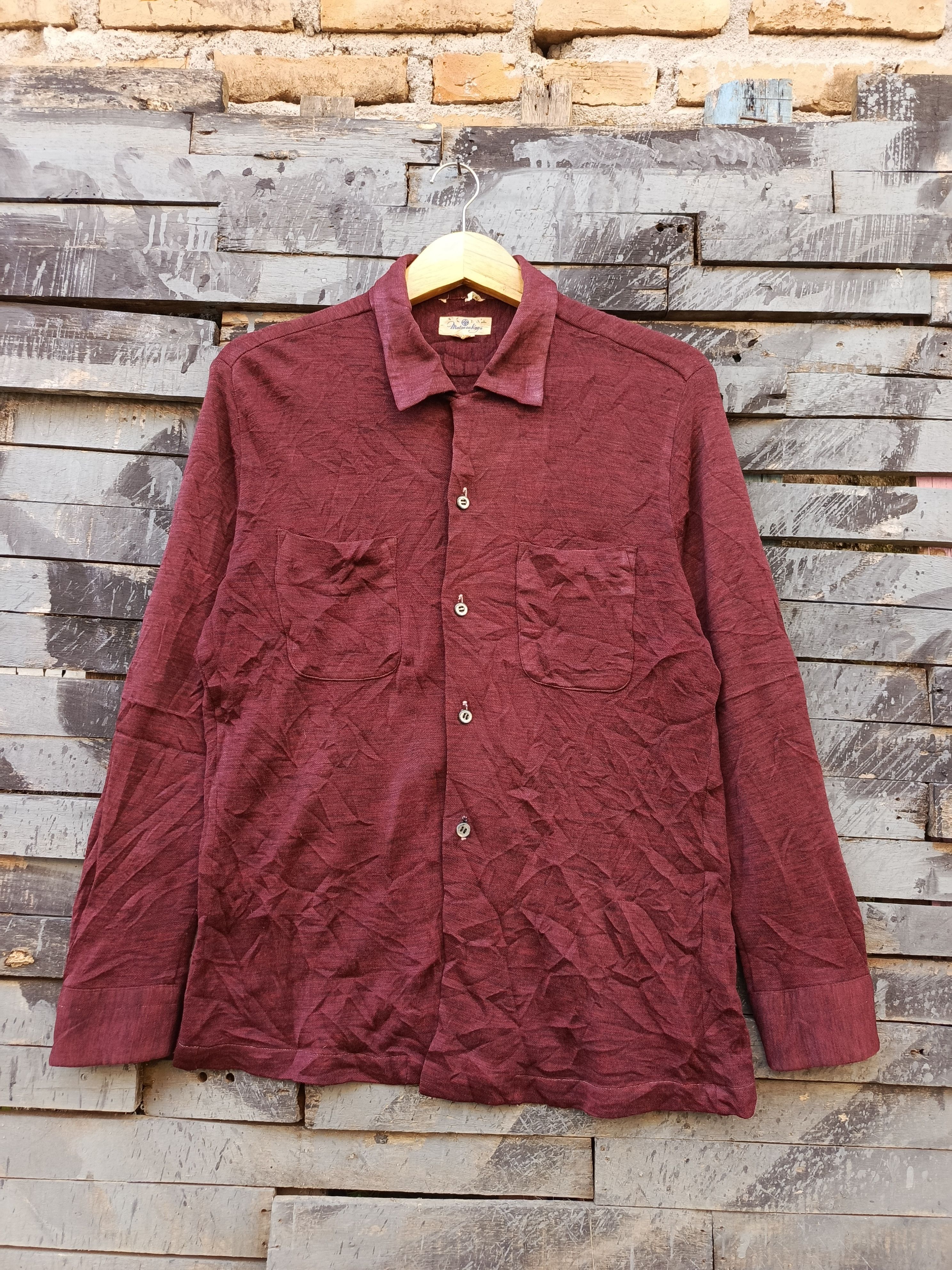 image of Initial Fashion Hk x Seditionaries Matsuzukaya Hk Knit Shirt in Maroon (Size Medium)