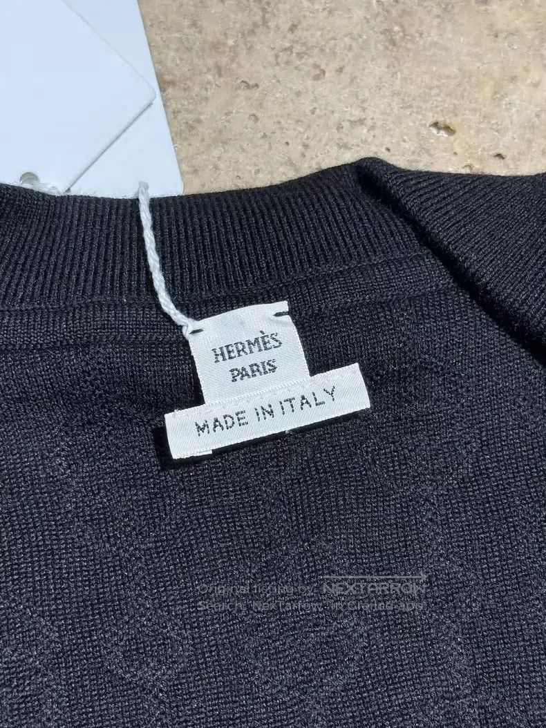Hermes Hermes Black Camo Logo Jacket Women's Knitted Size XS / US 0-2 / IT 36-38 - 4 Thumbnail