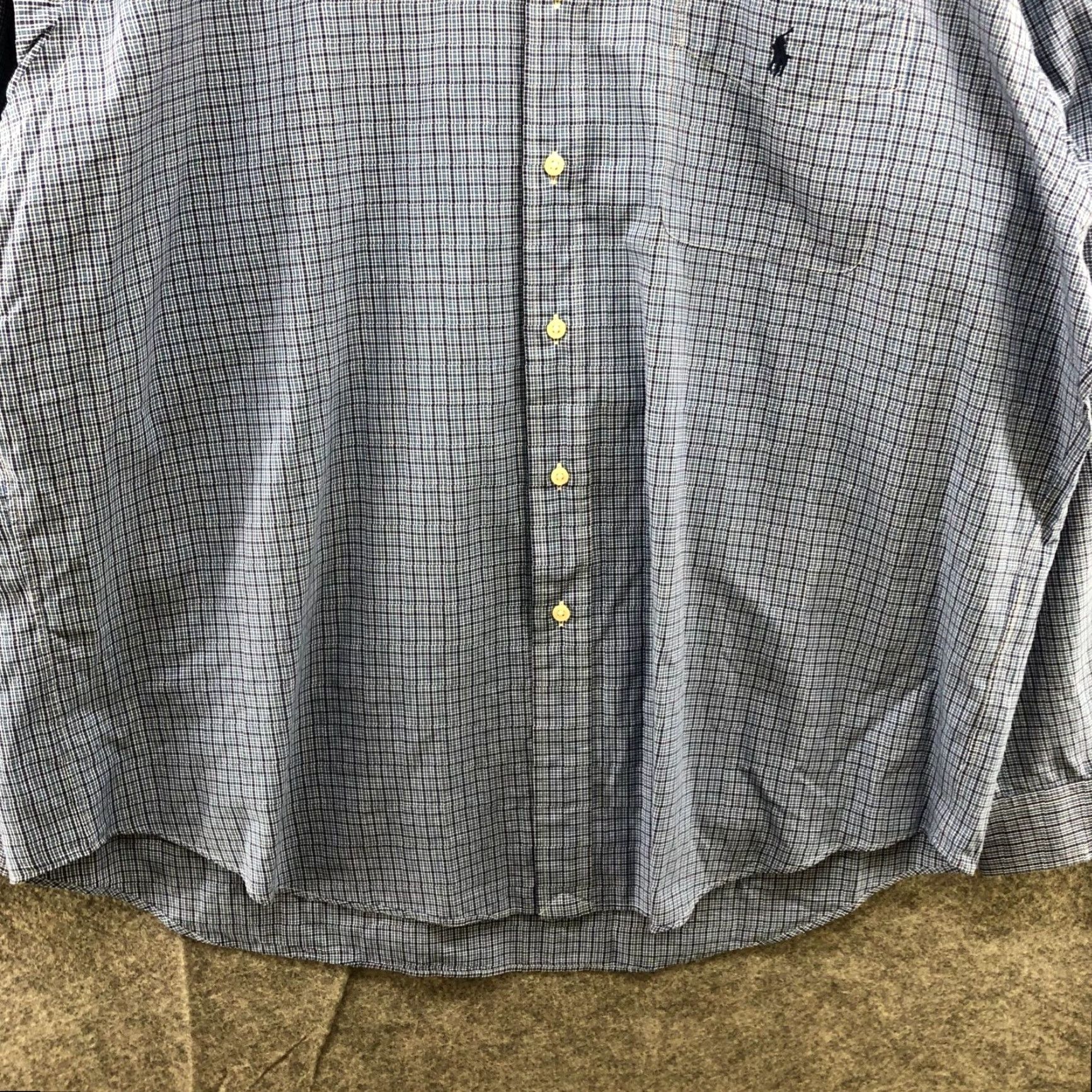 Ralph Lauren VTG Ralph Lauren Long Sleeve Shirt Mens XL Blake Cotton Popin Blue Plaid Button Size US XL / EU 56 / 4 - 4 Thumbnail