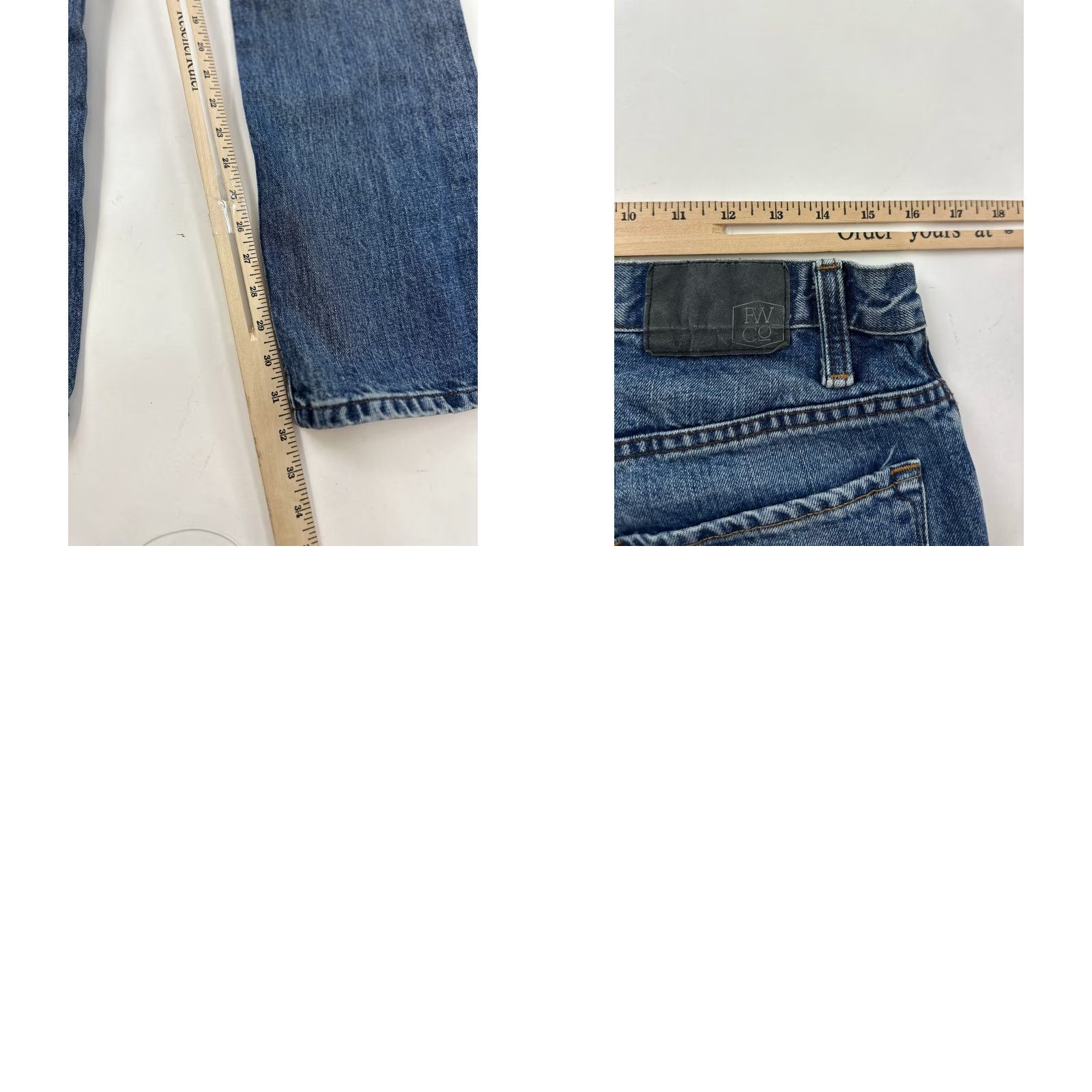 Vintage Free World Jeans Men’s 33 Blue Denim Messenger Skinny Size US 33 - 8 Thumbnail
