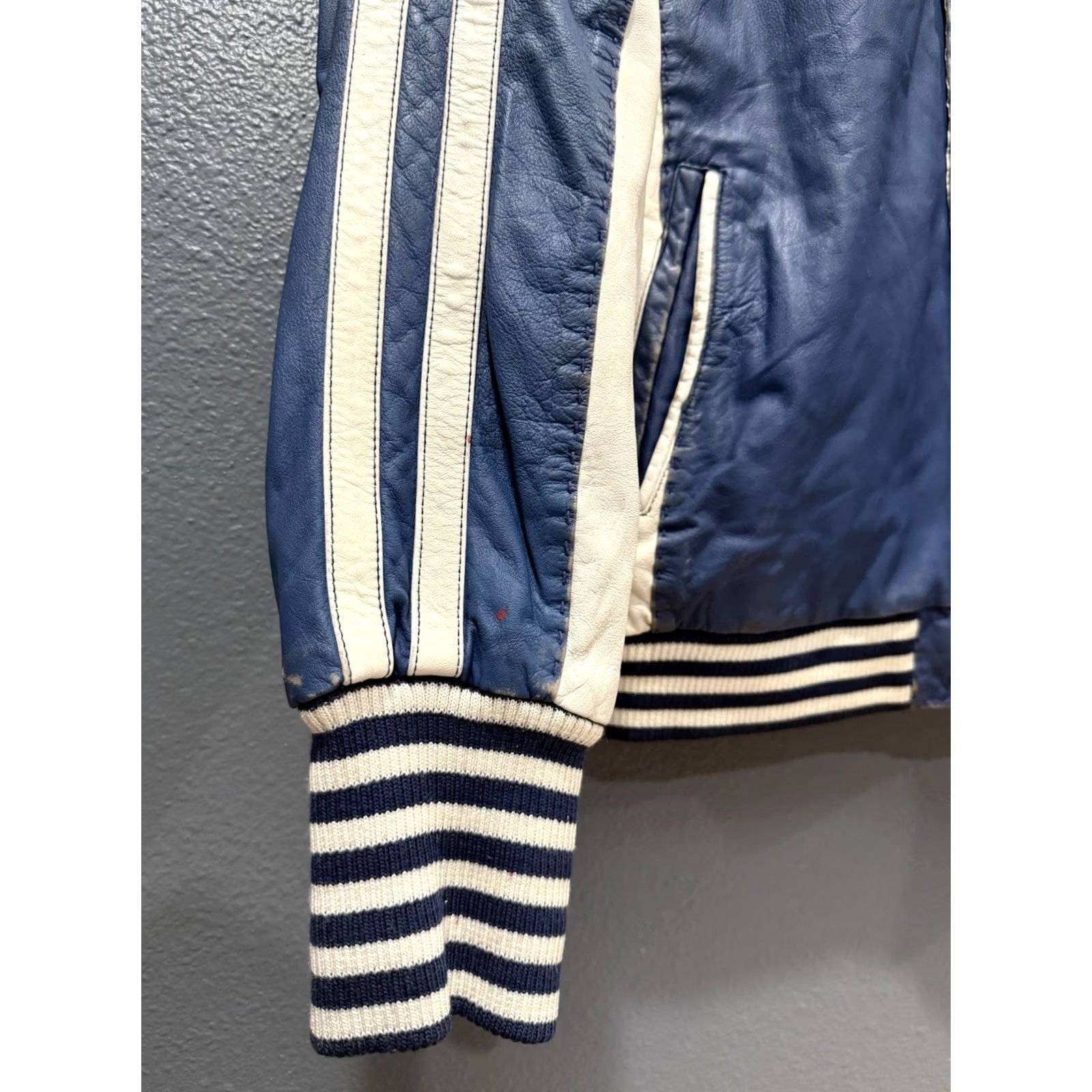 Ecko Unltd. Y2K Ecko Unltd Leather Reversible Quilted Bomber Jacket Blue L Men’s Baggy Size US L / EU 52-54 / 3 - 7 Thumbnail